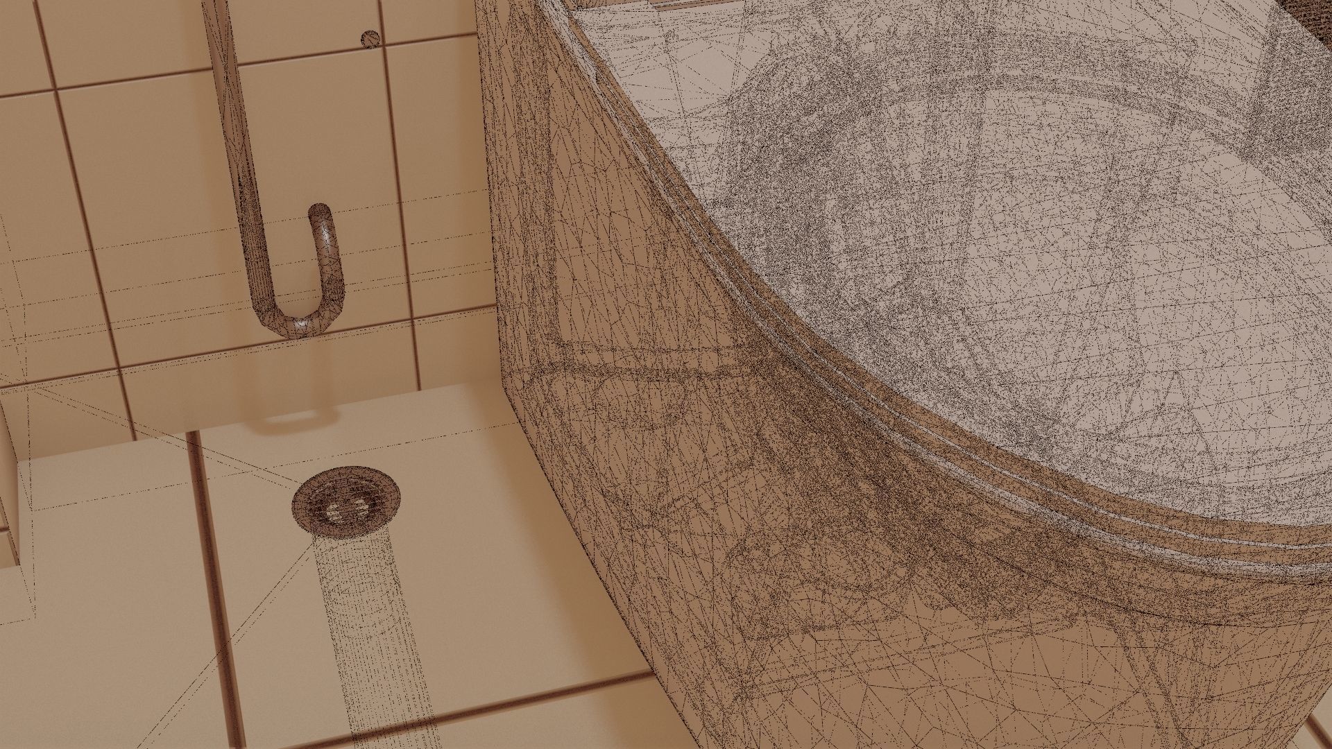 Fully Game ready low poly bathroom full 5 set of 50plus 3Dmodels 3D model_100