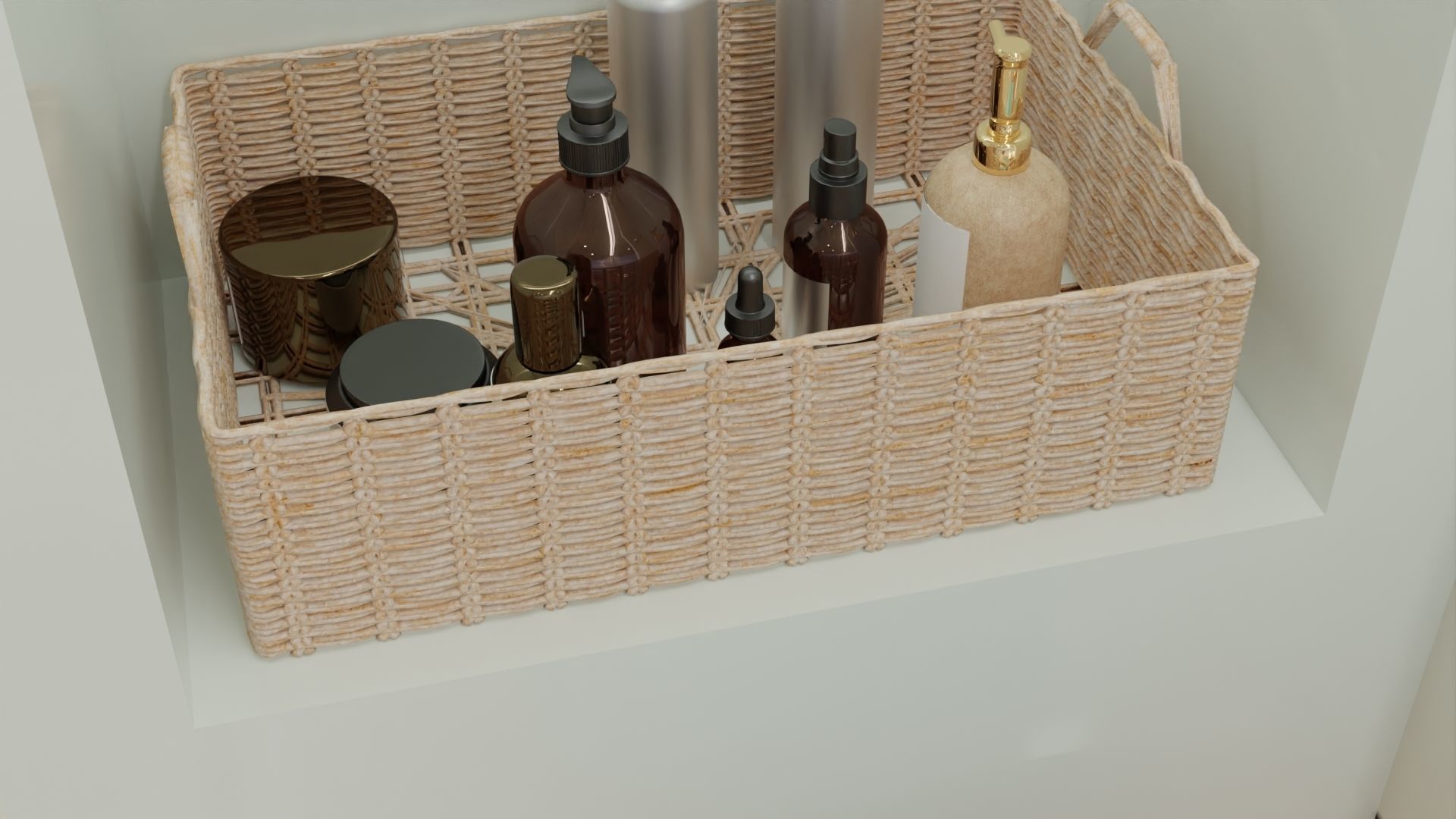 Fully Game ready low poly bathroom full 5 set of 50plus 3Dmodels 3D model_32
