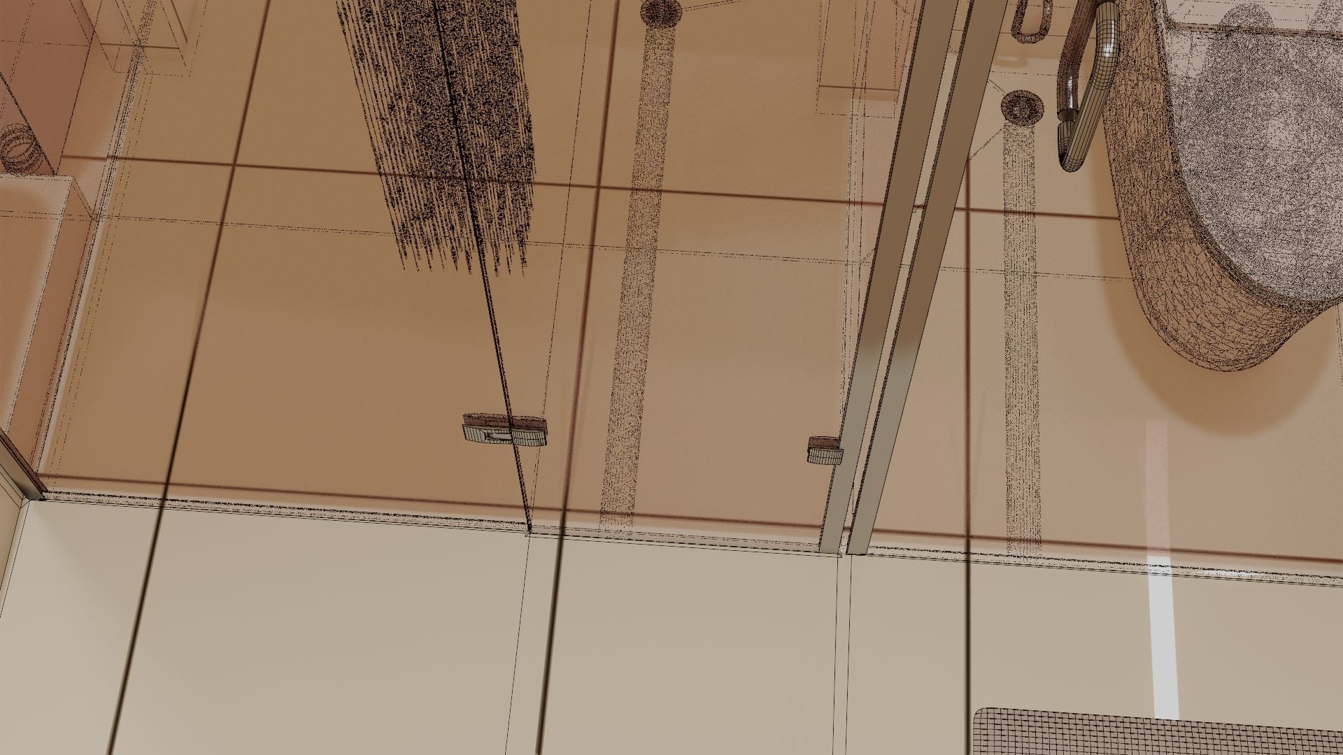 Fully Game ready low poly bathroom full 5 set of 50plus 3Dmodels 3D model_70