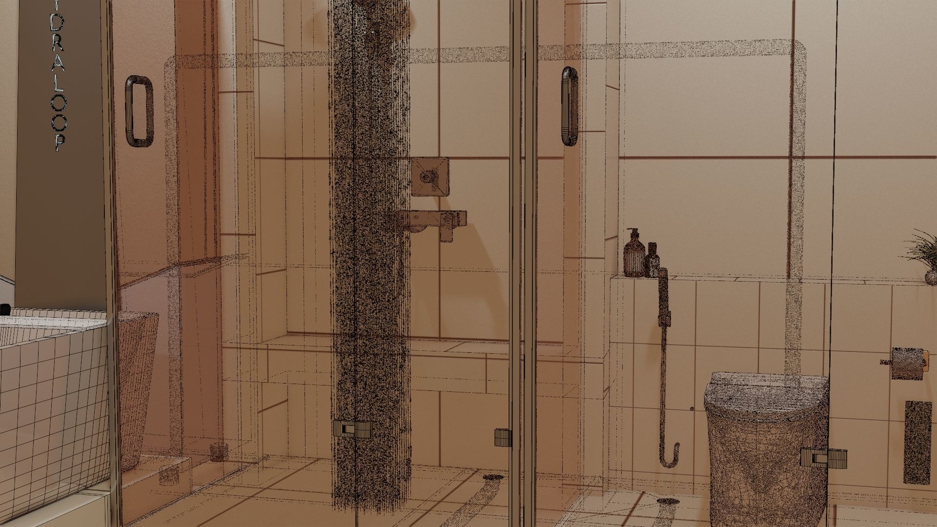 Fully Game ready low poly bathroom full 5 set of 50plus 3Dmodels 3D model_65