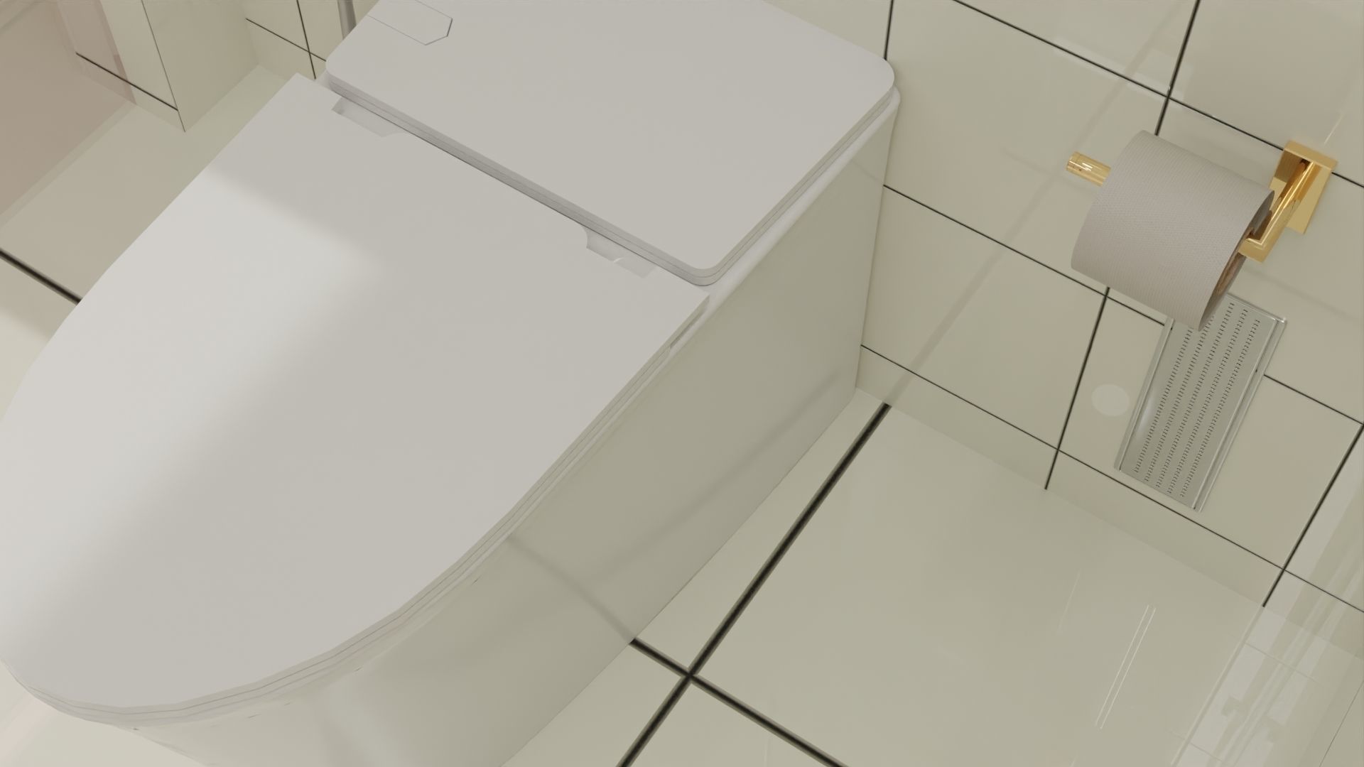 Fully Game ready low poly bathroom full 5 set of 50plus 3Dmodels 3D model_51