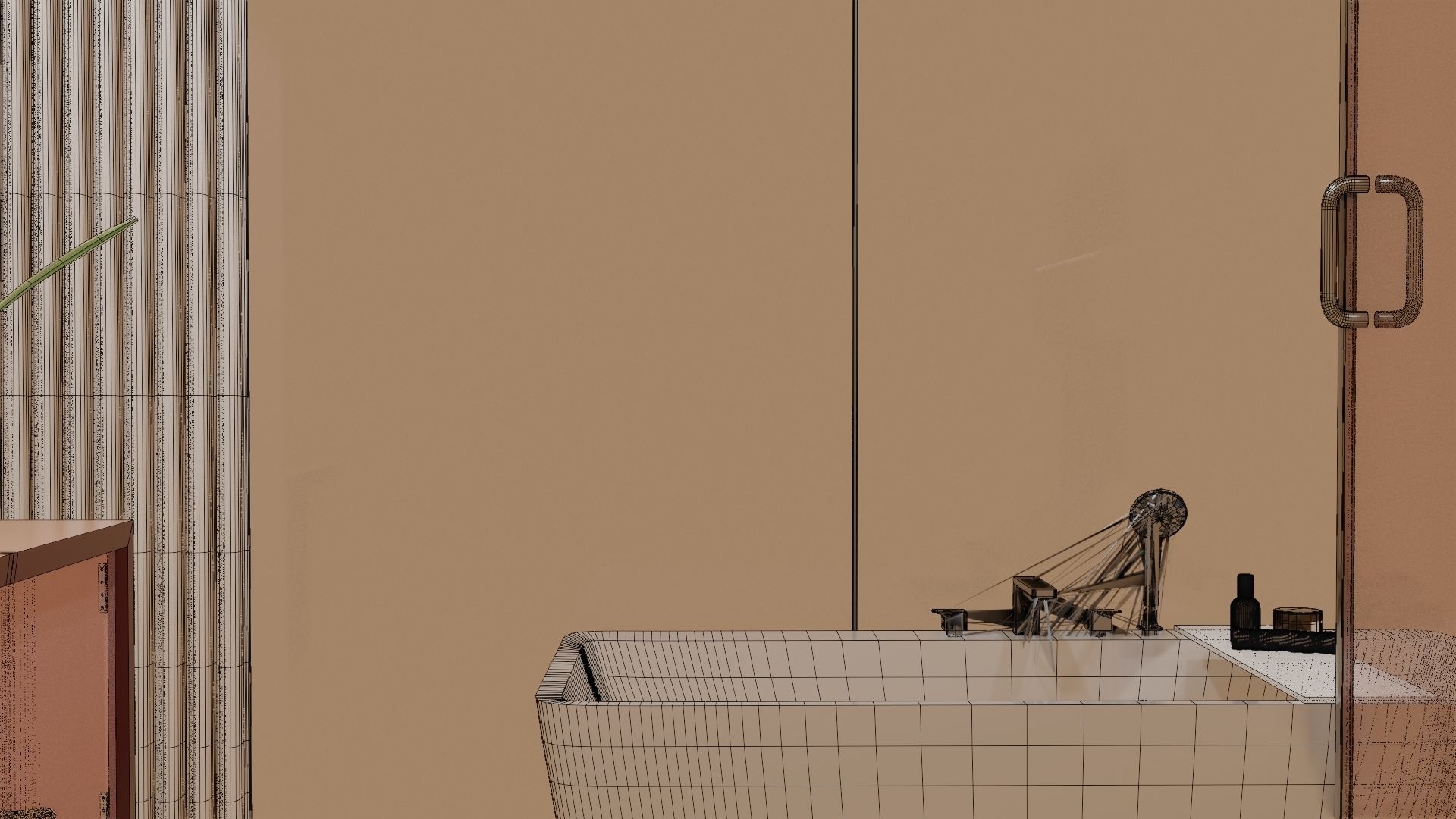 Fully Game ready low poly bathroom full 5 set of 50plus 3Dmodels 3D model_54