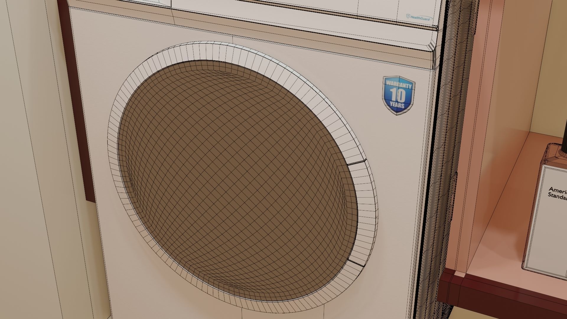 Fully Game ready low poly bathroom full 5 set of 50plus 3Dmodels 3D model_89