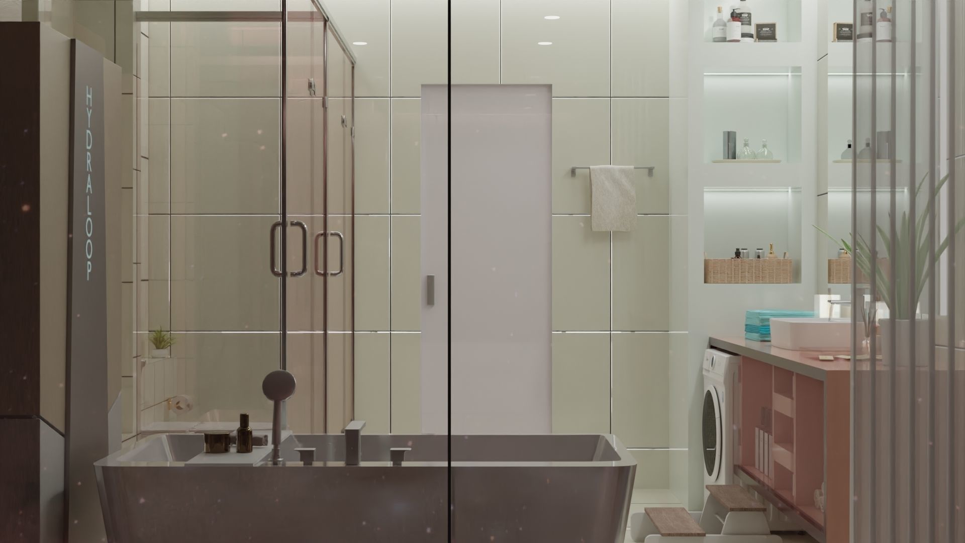 Fully Game ready low poly bathroom full 5 set of 50plus 3Dmodels 3D model_10