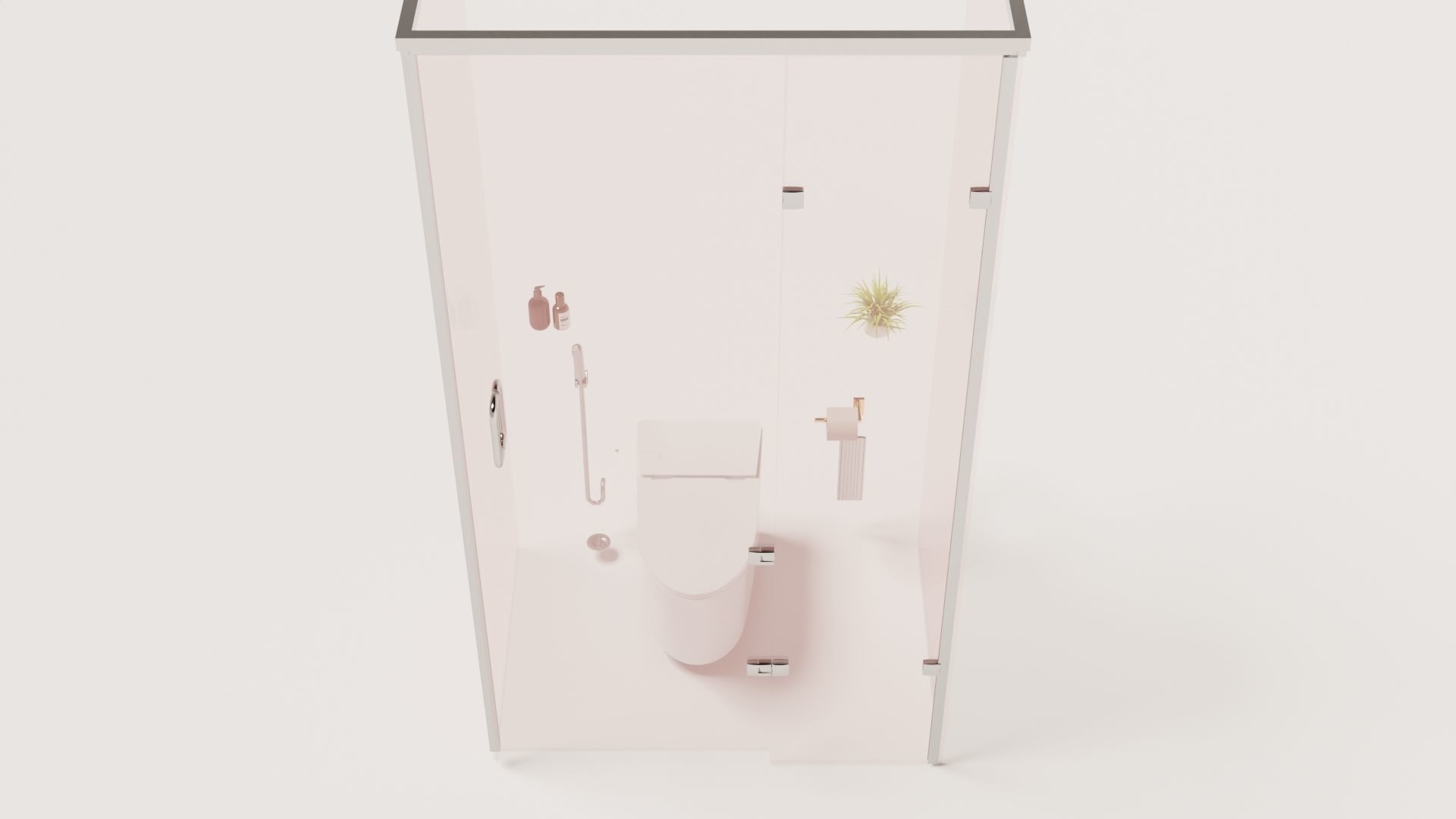 Fully Game ready low poly bathroom full 5 set of 50plus 3Dmodels 3D model_6