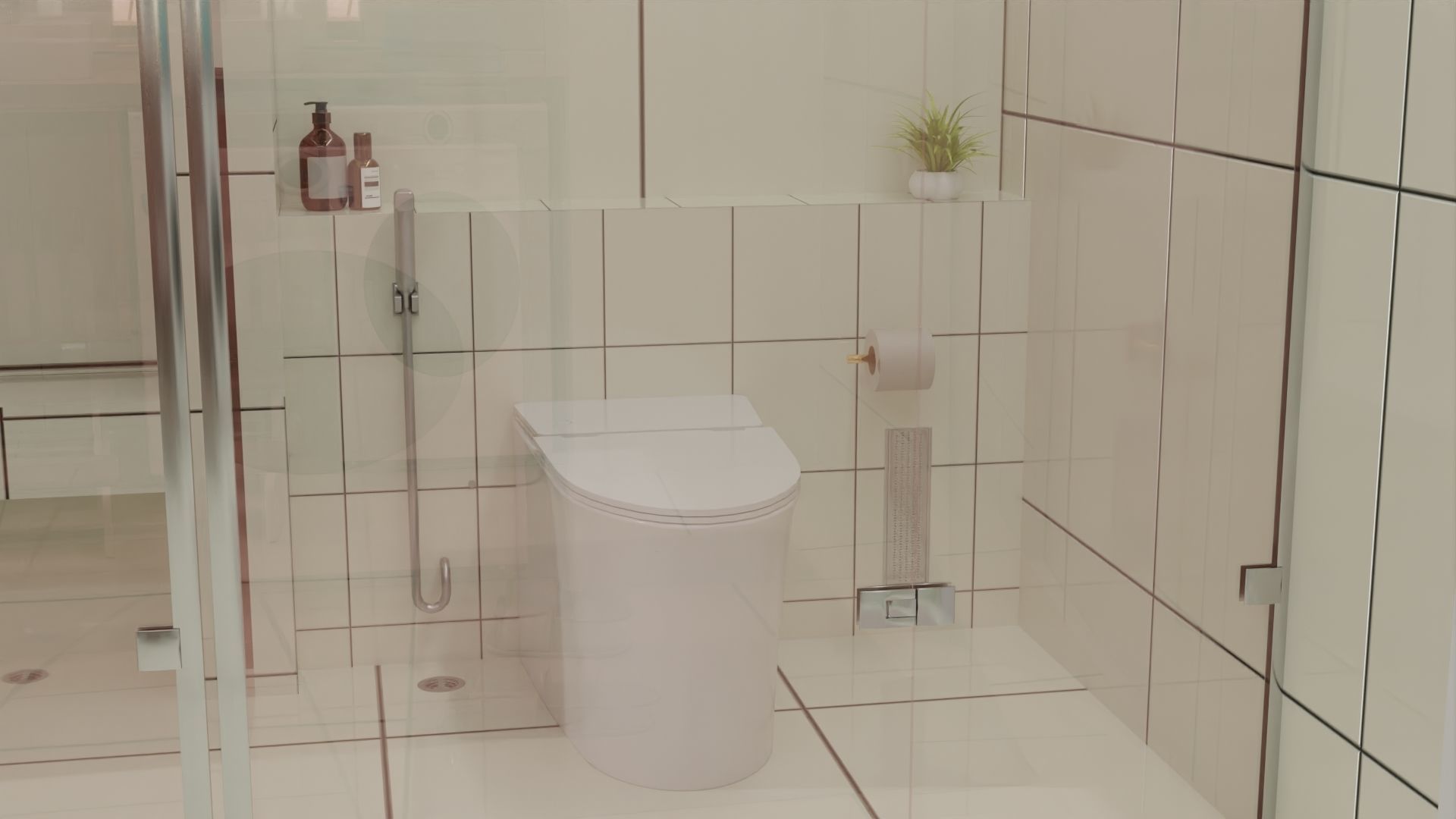 Fully Game ready low poly bathroom full 5 set of 50plus 3Dmodels 3D model_12