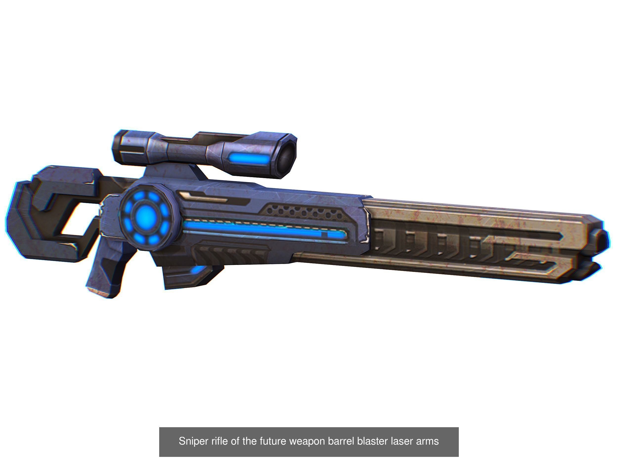 Weapons Set 4 Gun Pistol Assault rifle Sniper rifle machine gun 3D Model Collection_22