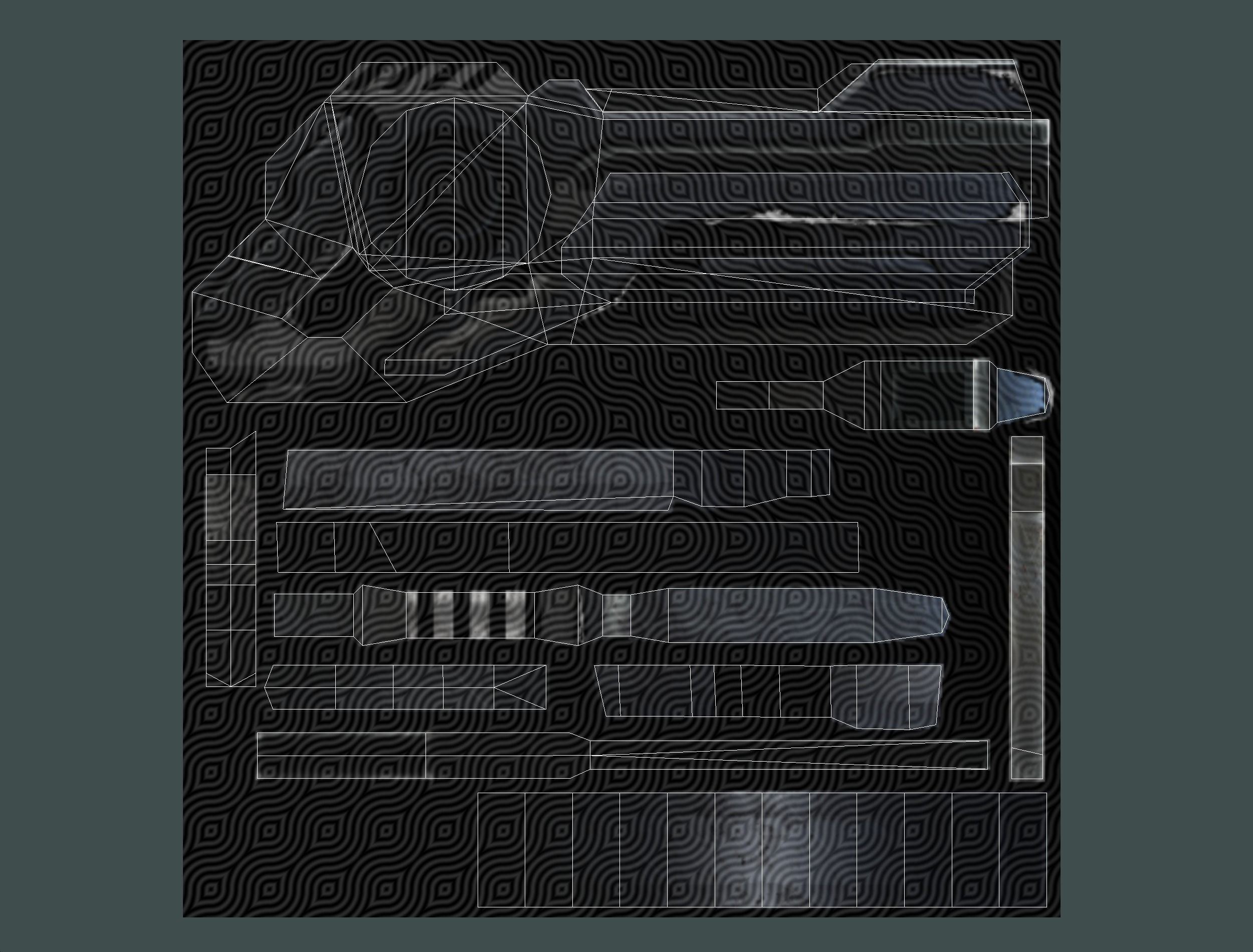 Weapons Set 4 Gun Pistol Assault rifle Sniper rifle machine gun 3D Model Collection_27