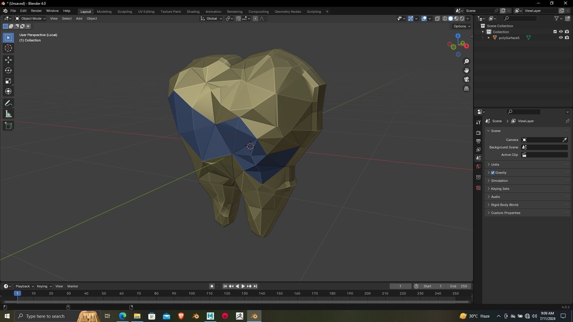 Tooth 3D printing ready Model for dental chamber 3D print model_13