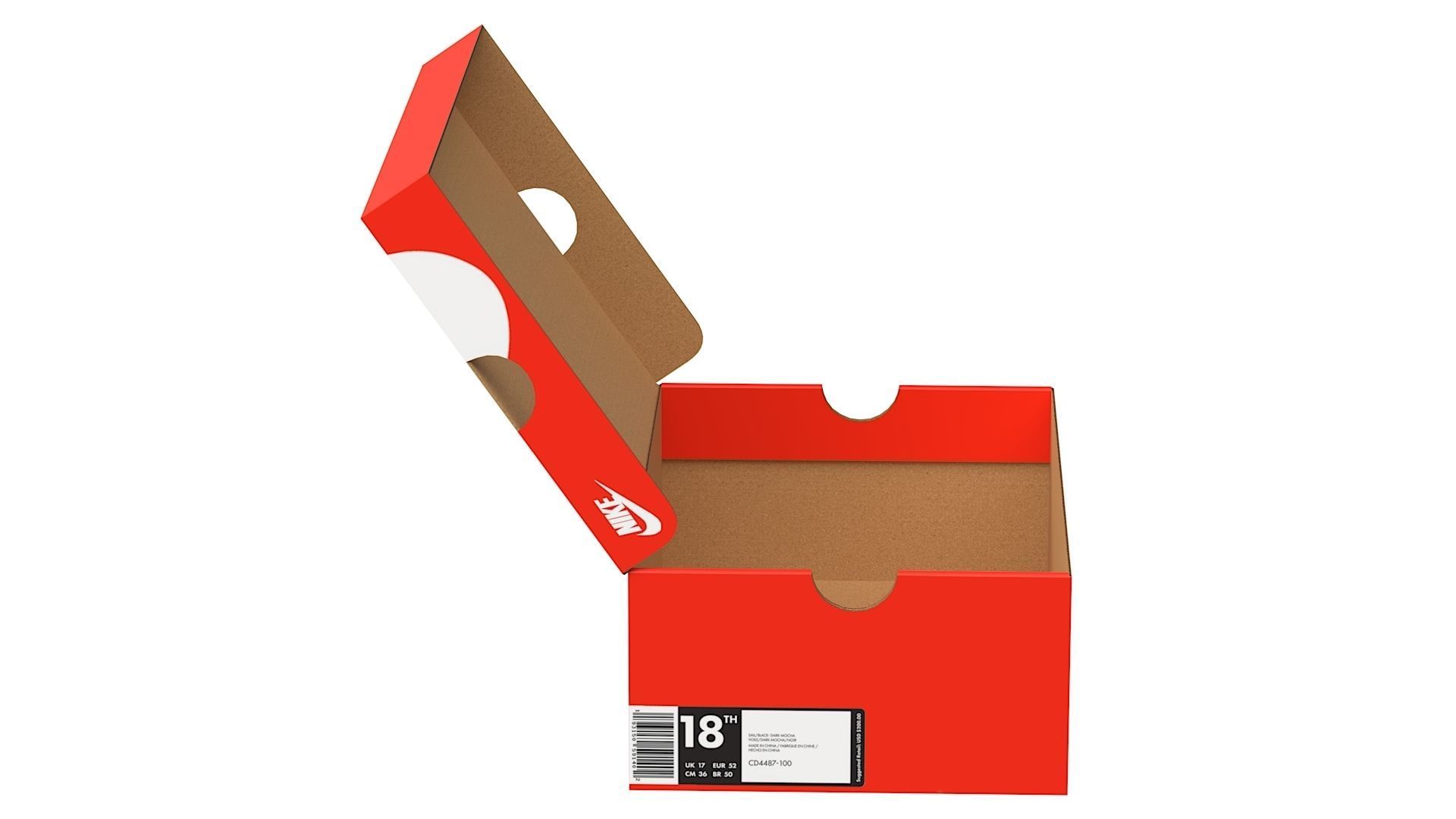 Nike Shoe Box PBR 01 Low-poly 3D model_2
