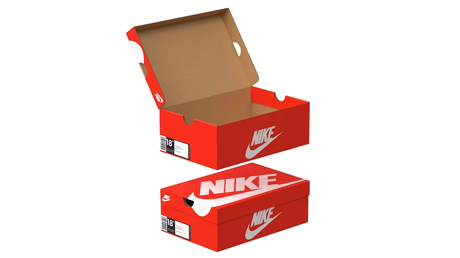 Nike Shoe Box PBR 01 Low-poly 3D model_0