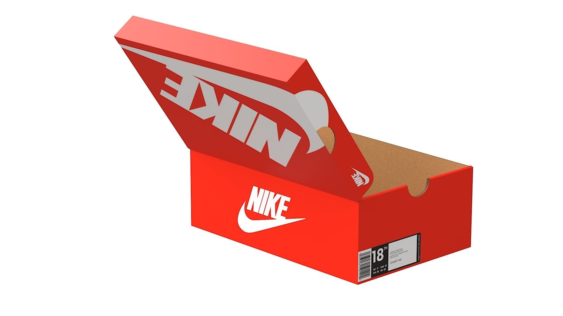 Nike Shoe Box PBR 01 Low-poly 3D model_3