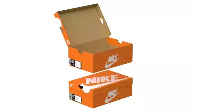 Nike Shoe Box PBR 02 Low-poly 3D model Nike Shoe Box PBR 02 Low-poly 3D model