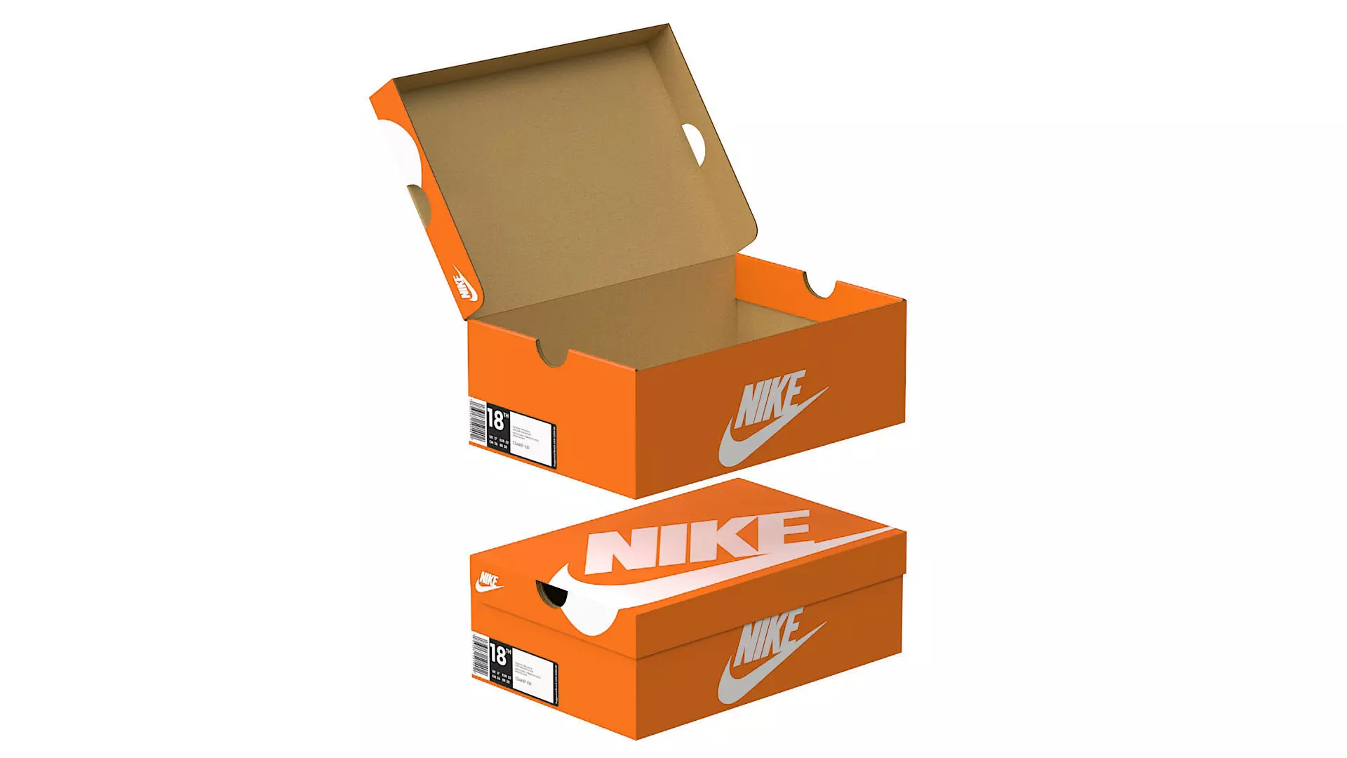 Nike Shoe Box PBR 02 Low-poly 3D model_0