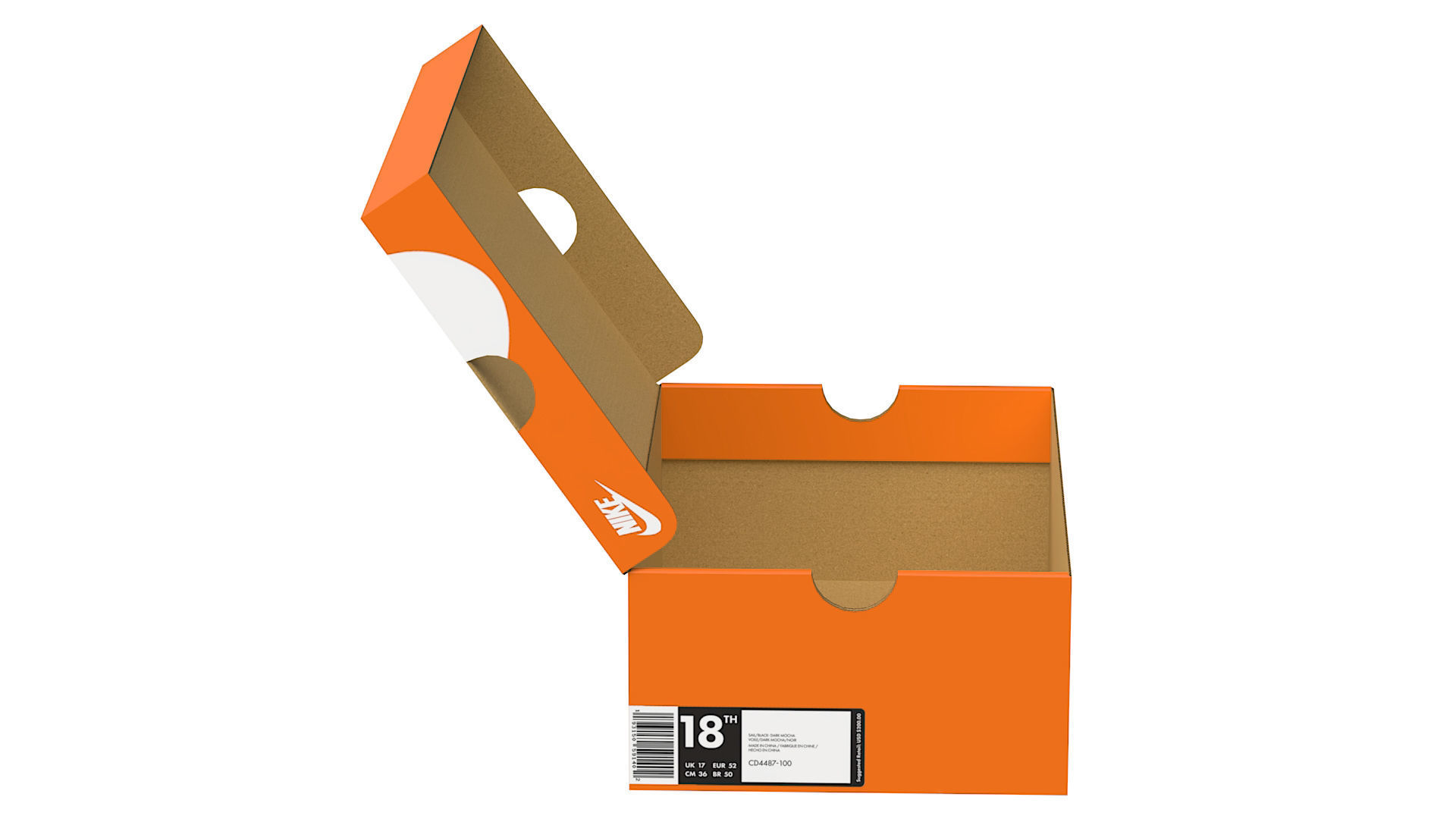 Nike Shoe Box PBR 02 Low-poly 3D model_3
