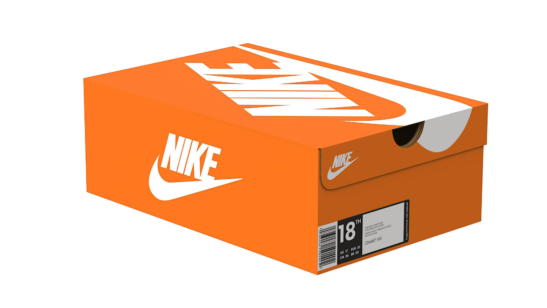 Nike Shoe Box PBR 02 Low-poly 3D model_10