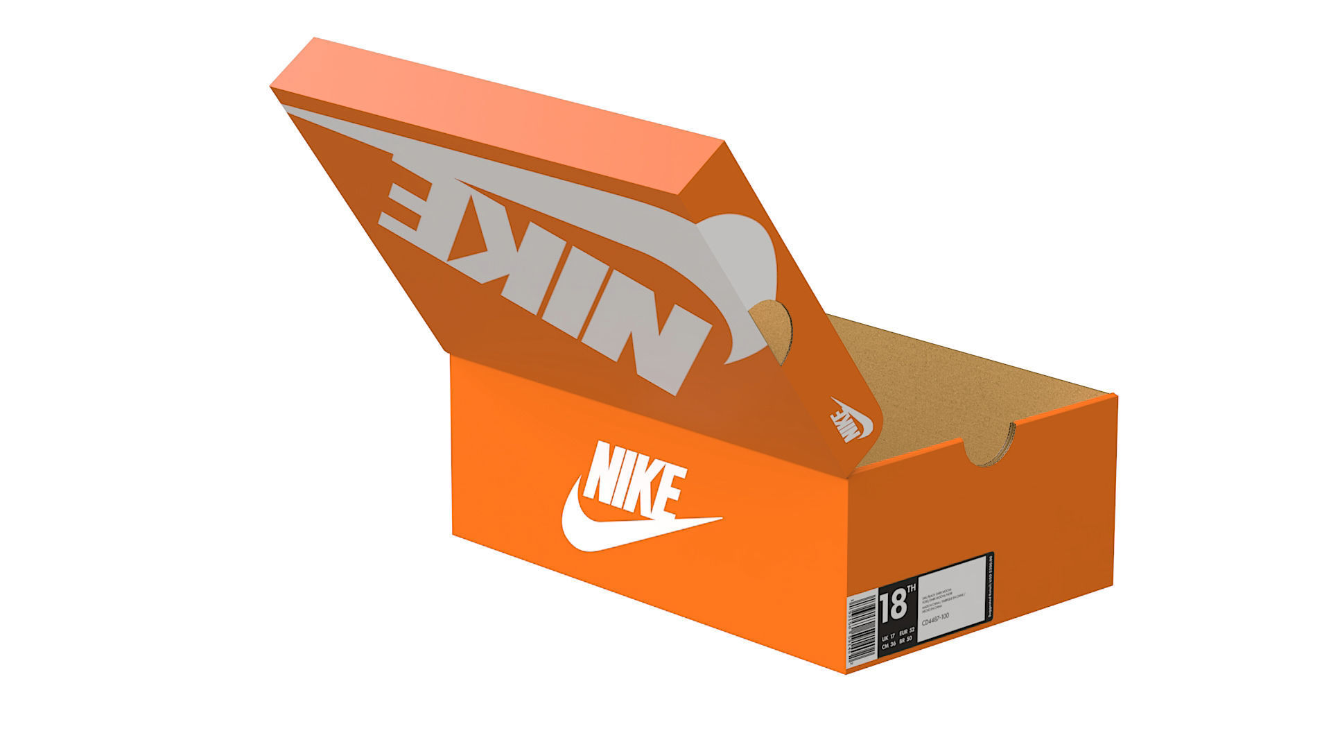 Nike Shoe Box PBR 02 Low-poly 3D model_5