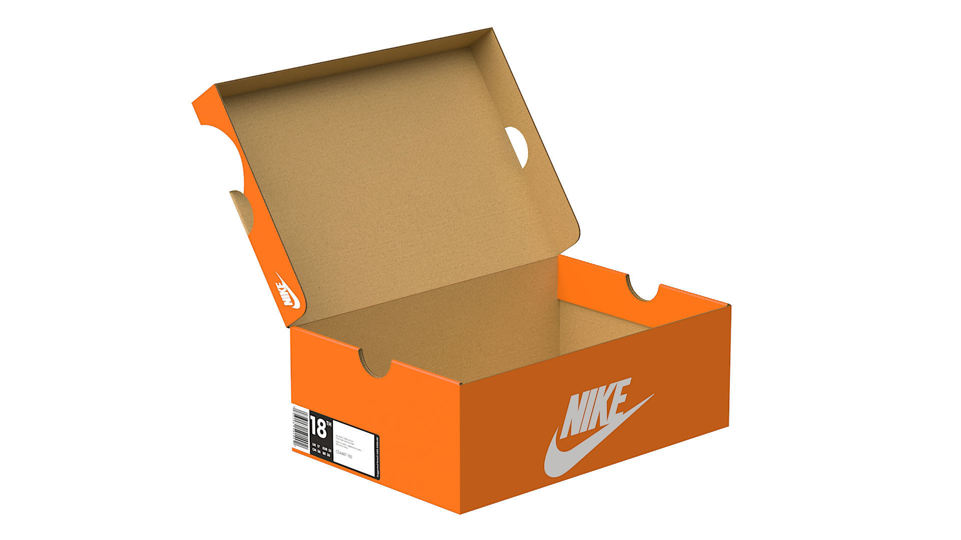Nike Shoe Box PBR 02 Low-poly 3D model_1