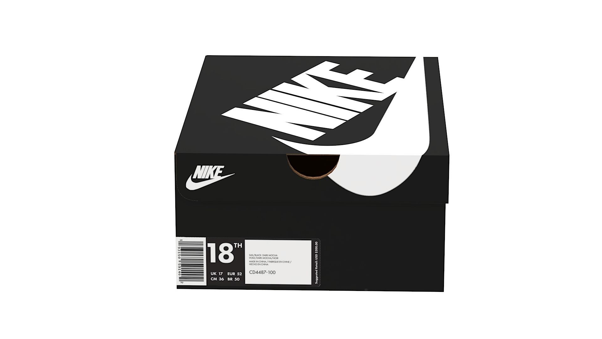 Nike Shoe Box PBR 03 Low-poly 3D model_8