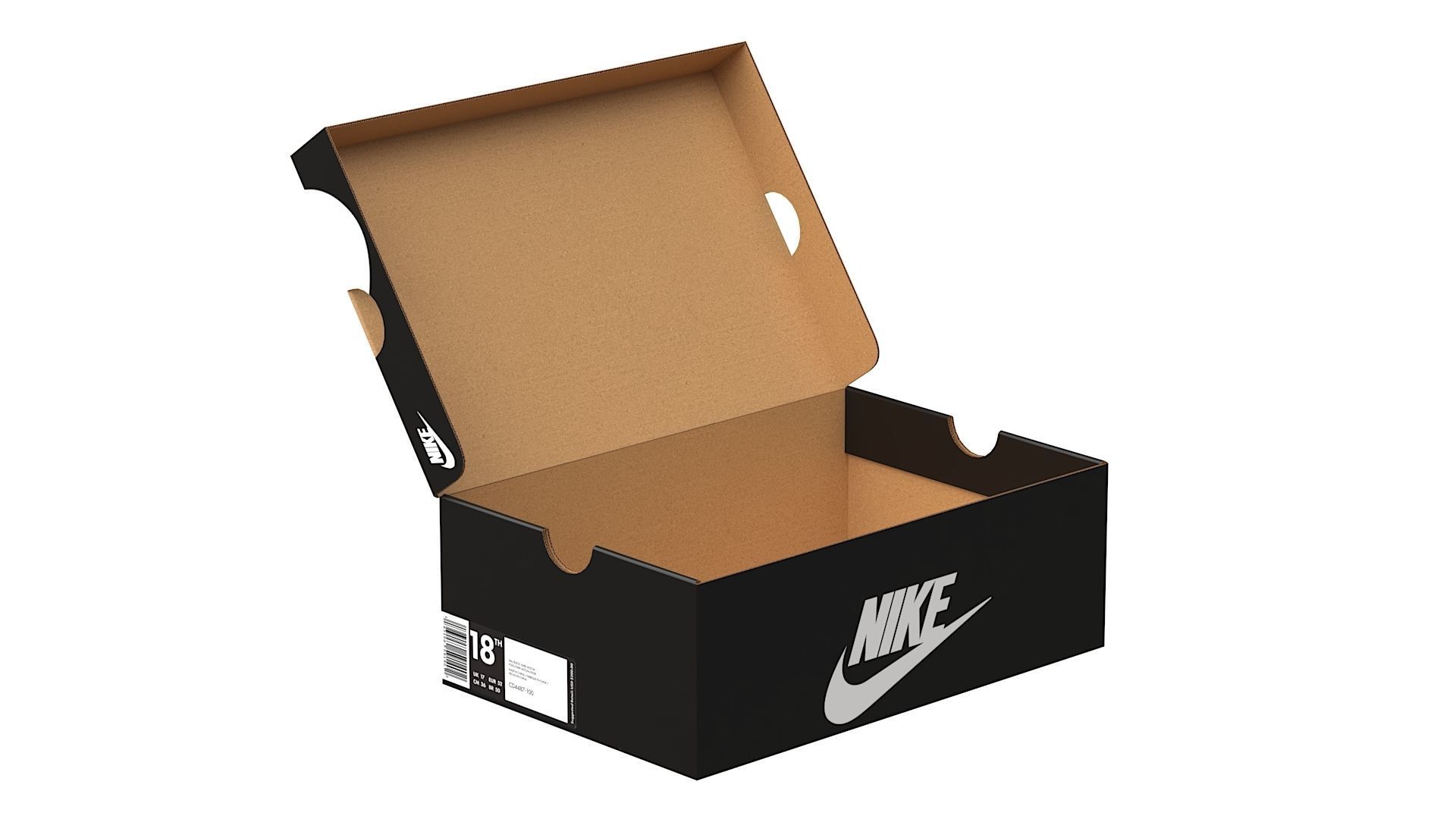 Nike Shoe Box PBR 03 Low-poly 3D model_1