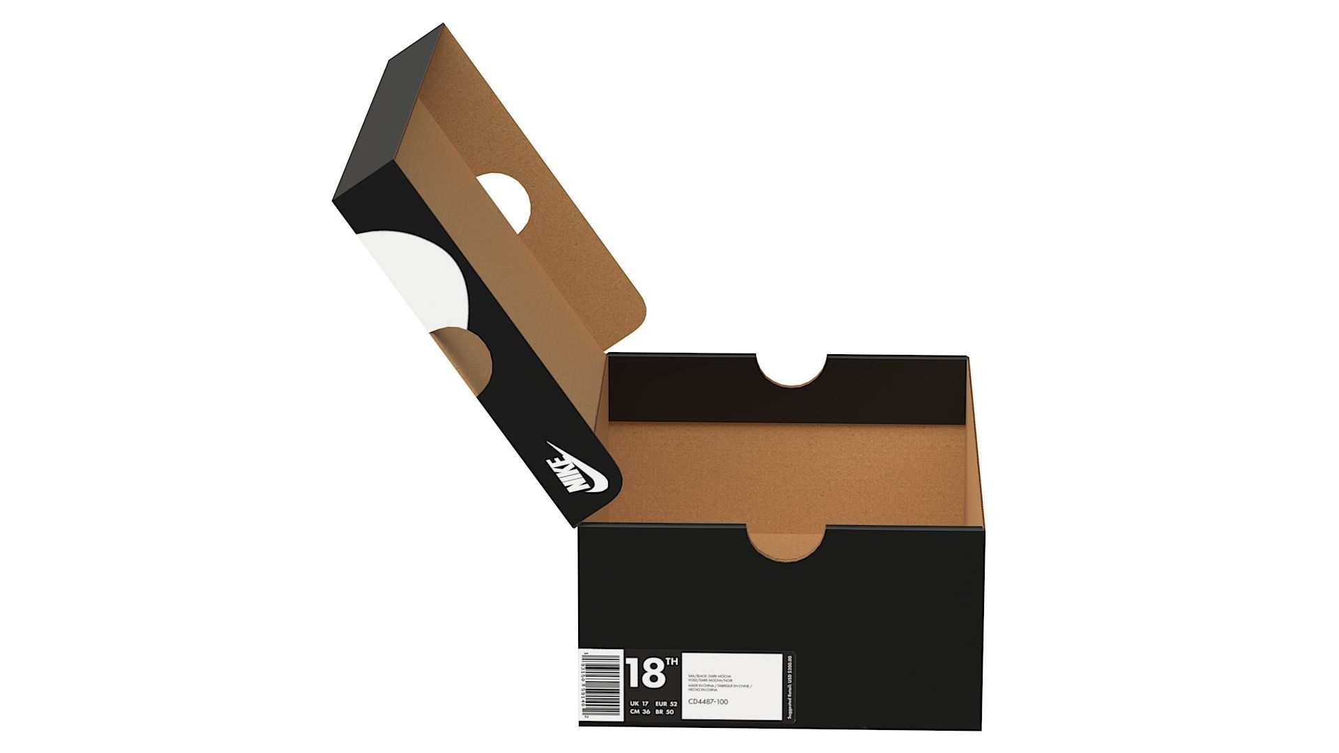 Nike Shoe Box PBR 03 Low-poly 3D model_2