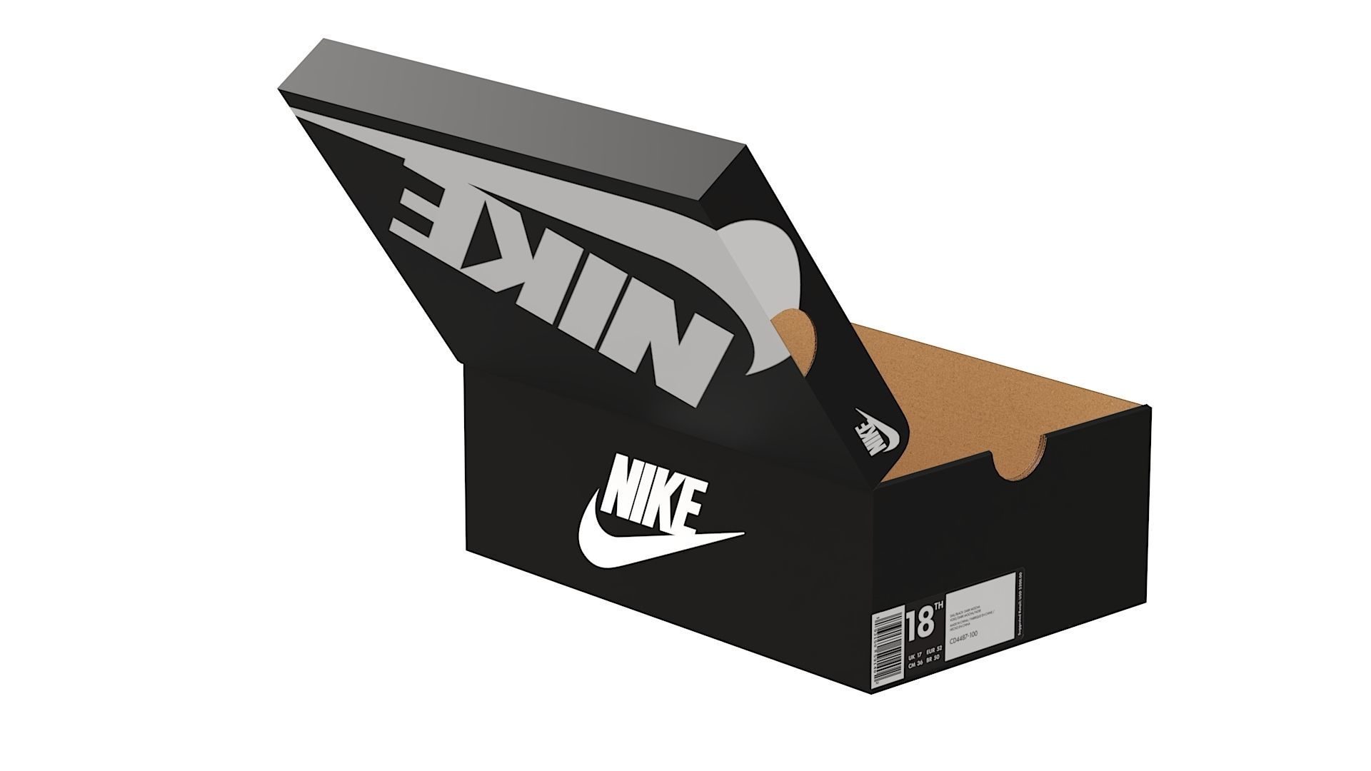Nike Shoe Box PBR 03 Low-poly 3D model_3
