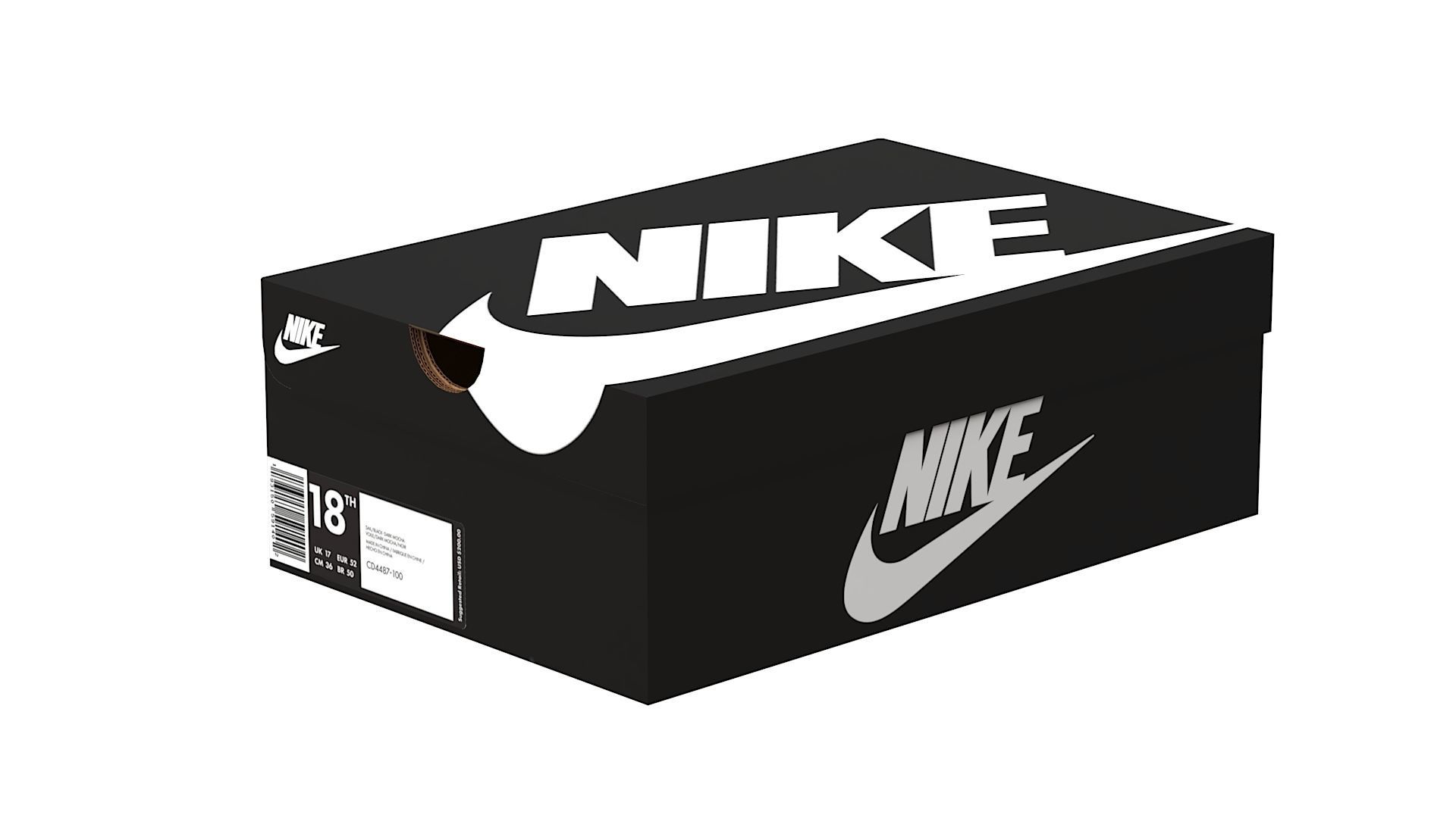 Nike Shoe Box PBR 03 Low-poly 3D model_7