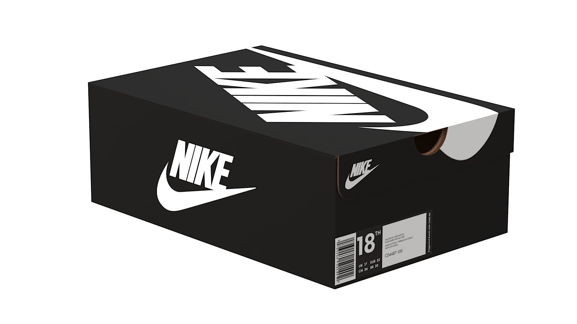 Nike Shoe Box PBR 03 Low-poly 3D model_9