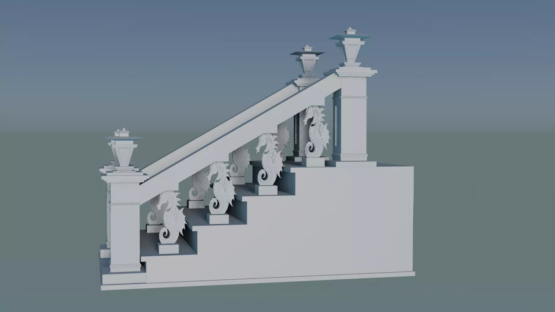 Staircase Balustrade Designs 3D model 3D print model_0