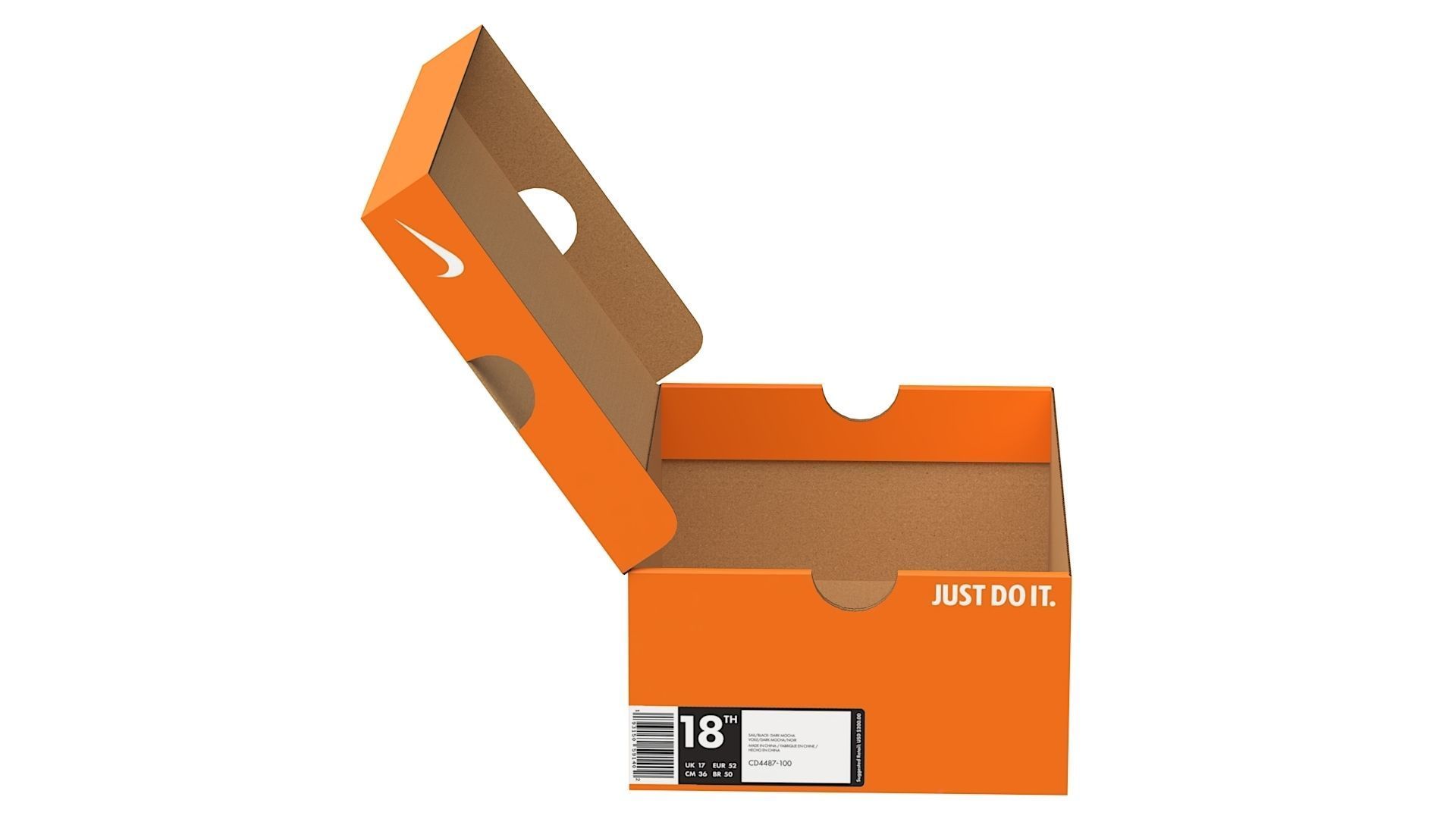 Nike Shoe Box PBR 04 Low-poly 3D model_2