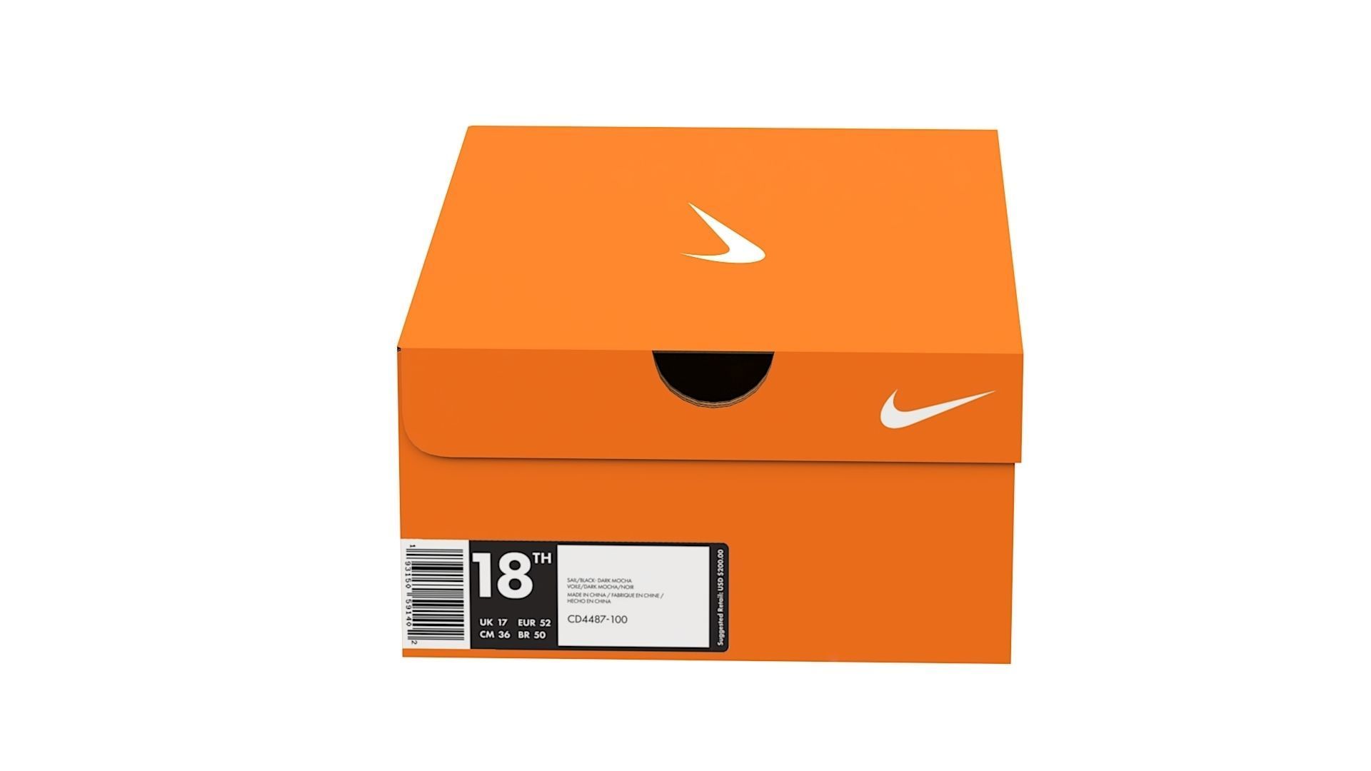 Nike Shoe Box PBR 04 Low-poly 3D model_8