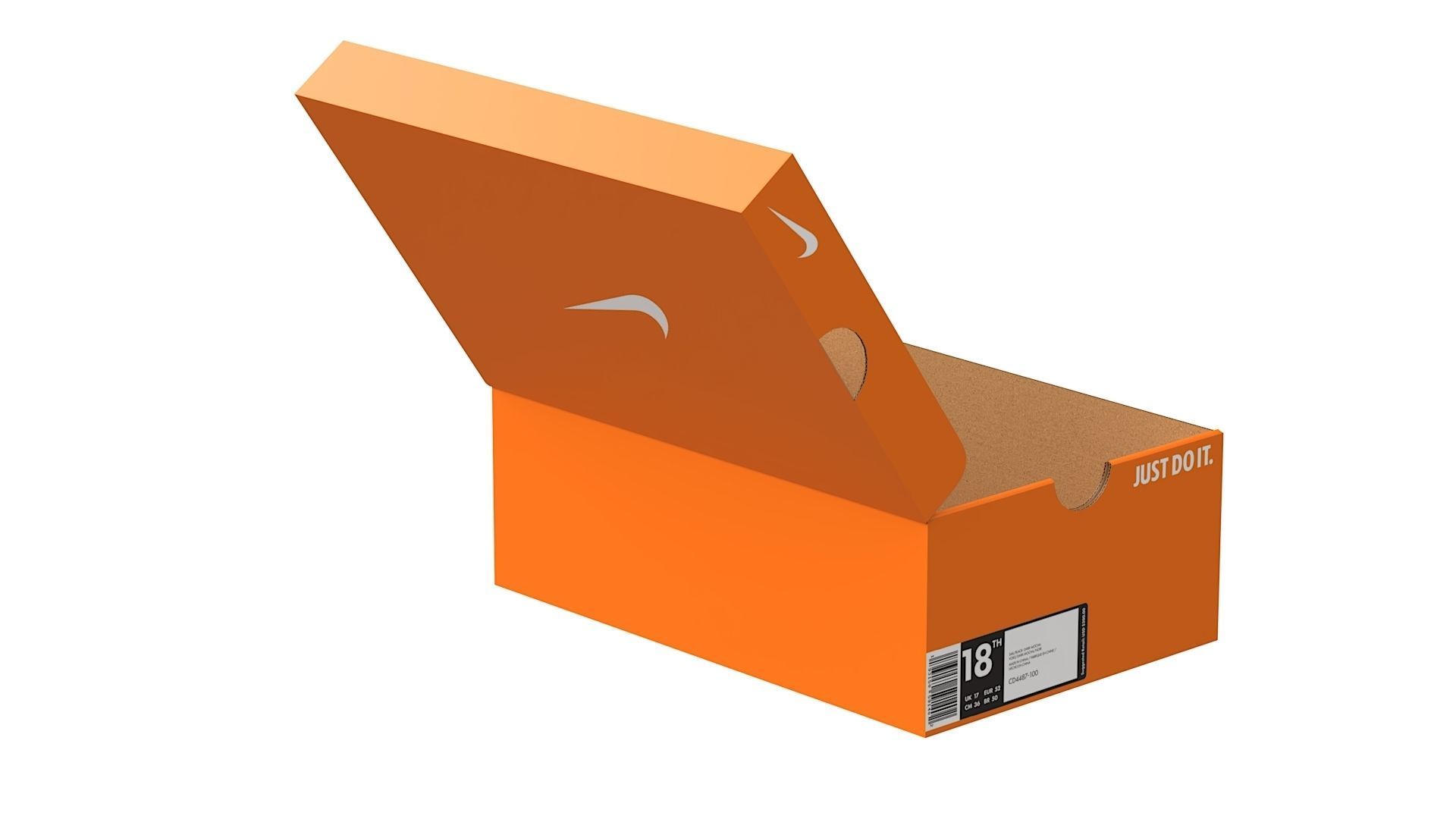 Nike Shoe Box PBR 04 Low-poly 3D model_3