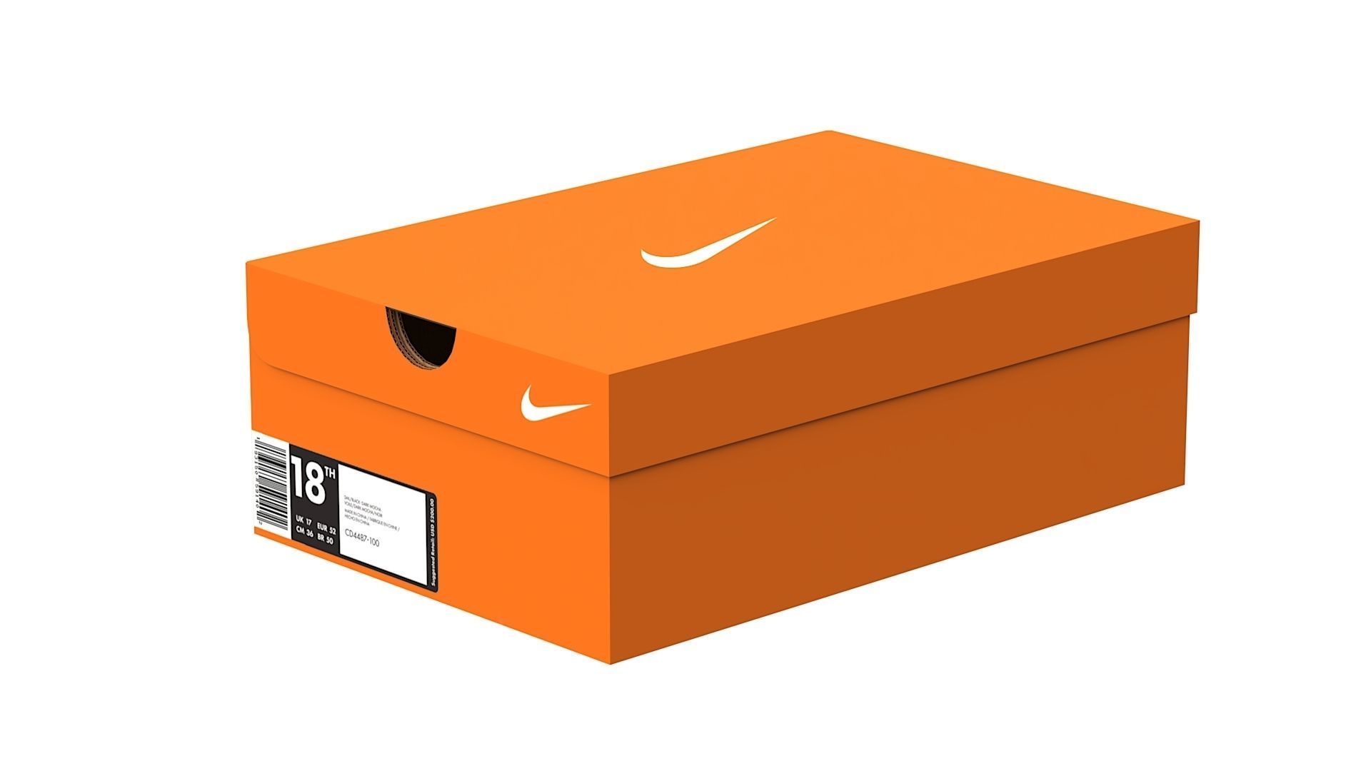 Nike Shoe Box PBR 04 Low-poly 3D model_7