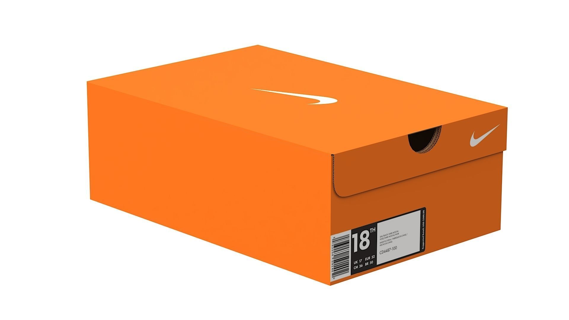 Nike Shoe Box PBR 04 Low-poly 3D model_9