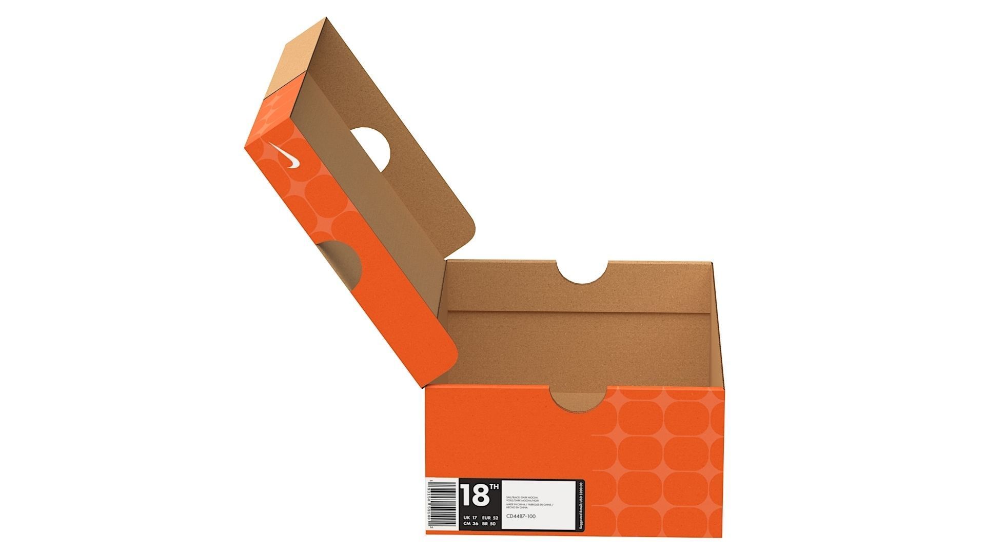 Nike Shoe Box PBR 05 Low-poly 3D model_2