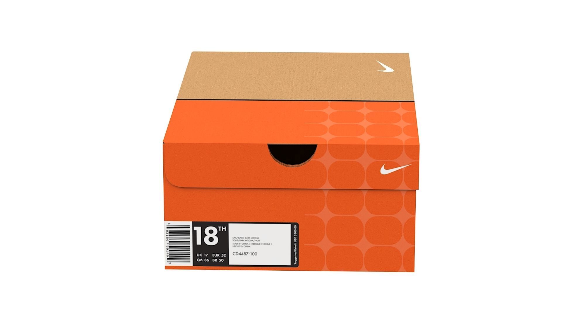 Nike Shoe Box PBR 05 Low-poly 3D model_8