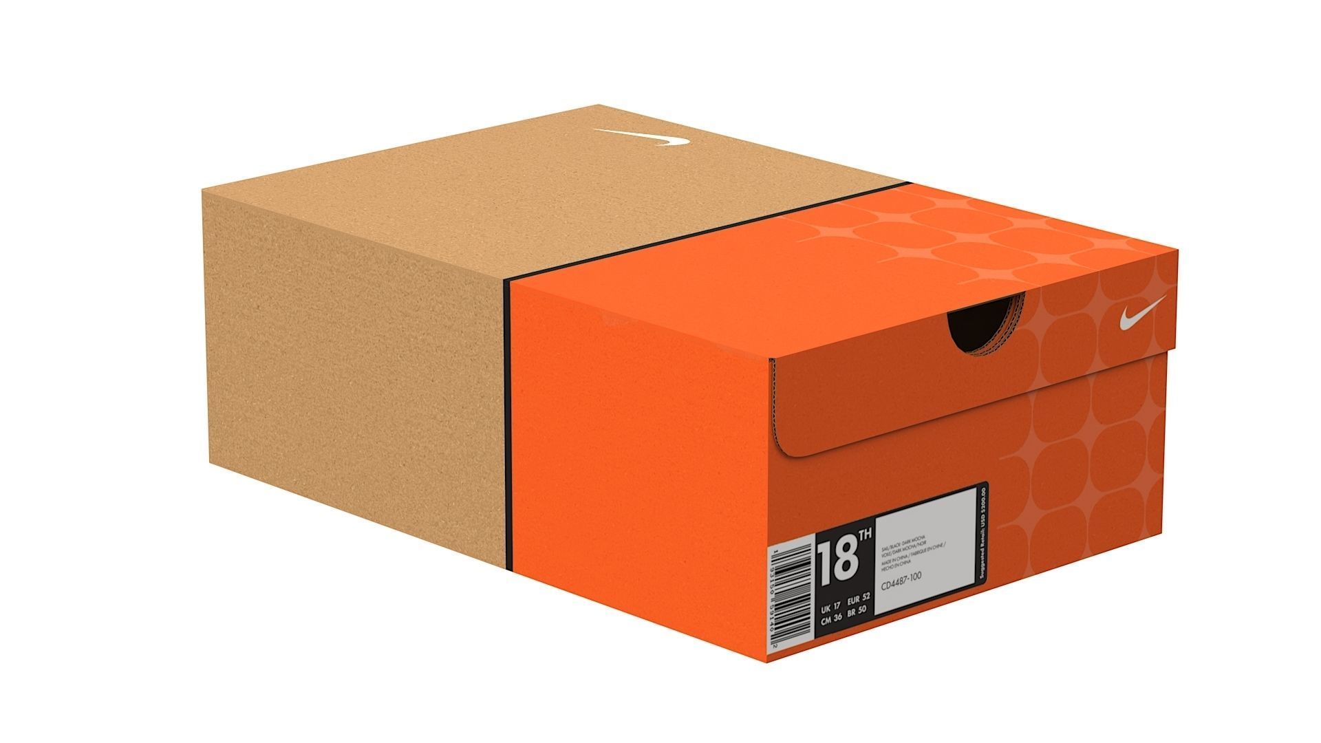 Nike Shoe Box PBR 05 Low-poly 3D model_9