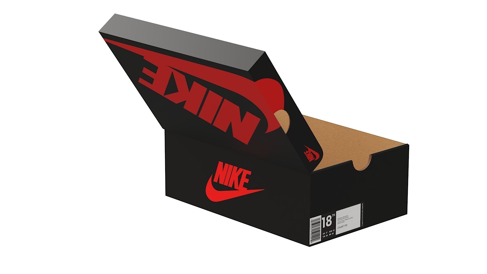 Nike Shoe Box PBR 06 Low-poly 3D model_3