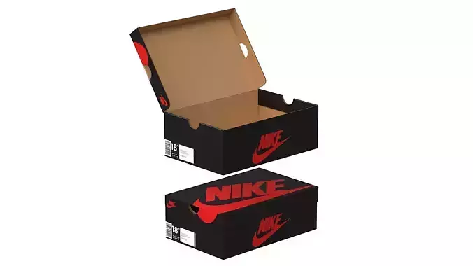 Nike Shoe Box PBR 06 Low-poly 3D model Nike Shoe Box PBR 06 Low-poly 3D model