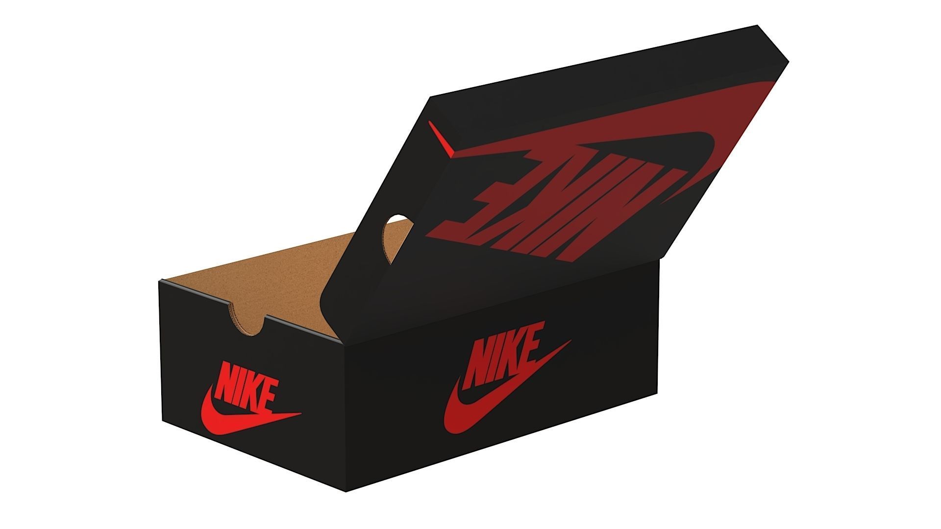 Nike Shoe Box PBR 06 Low-poly 3D model_5