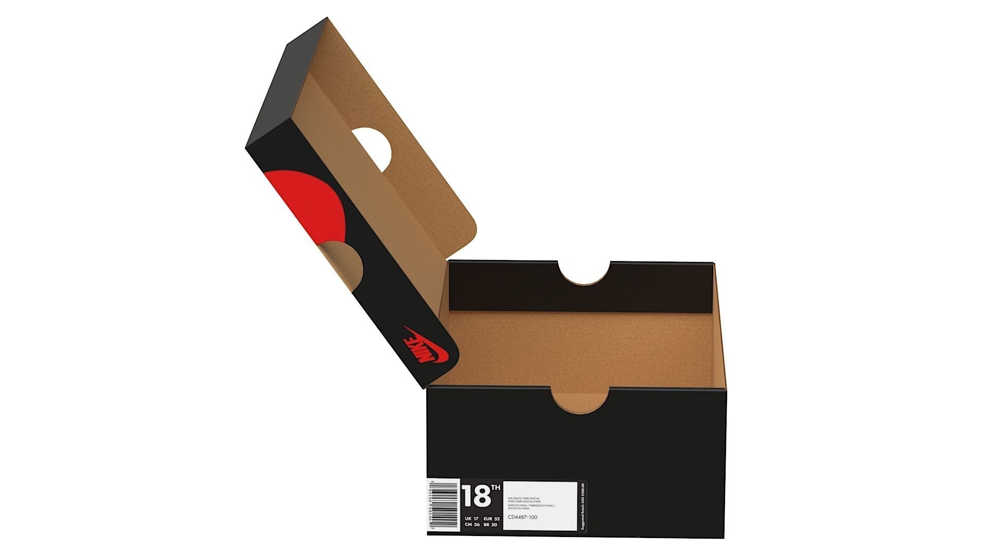 Nike Shoe Box PBR 06 Low-poly 3D model_2