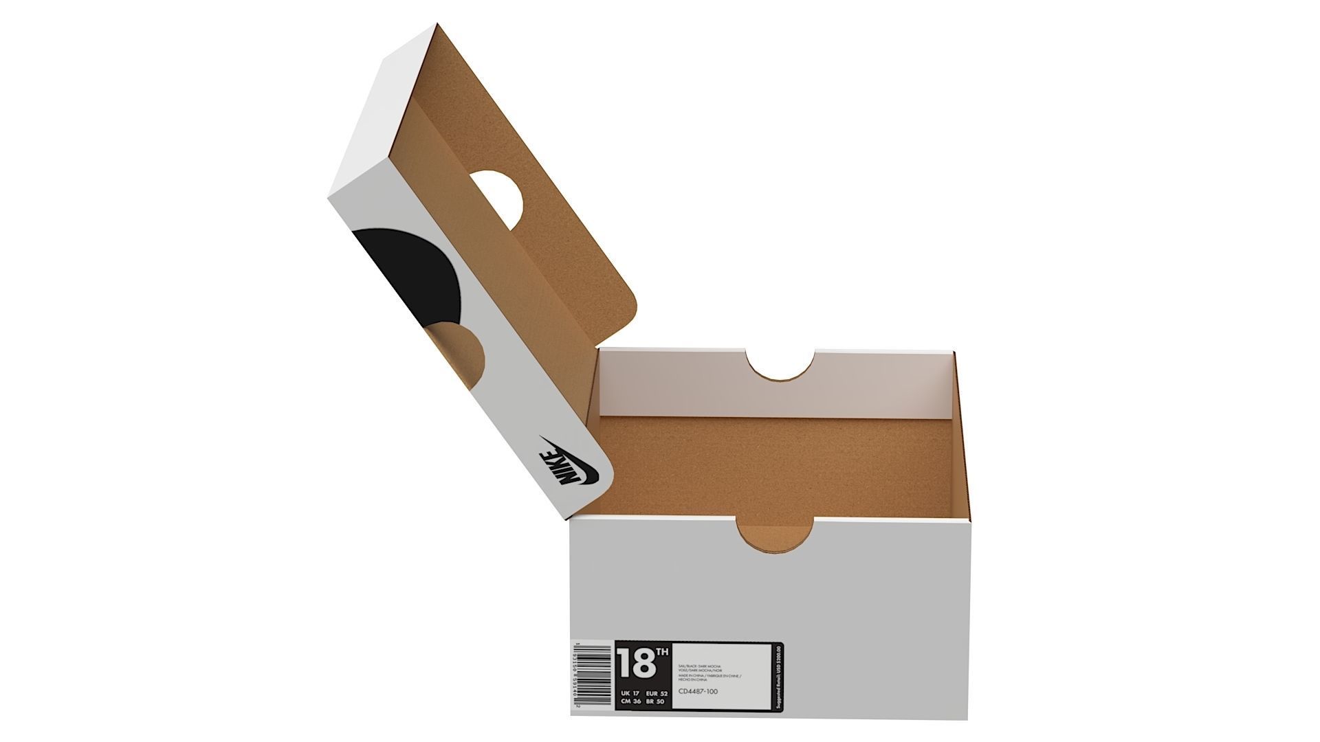 Nike Shoe Box PBR 07 Low-poly 3D model_2