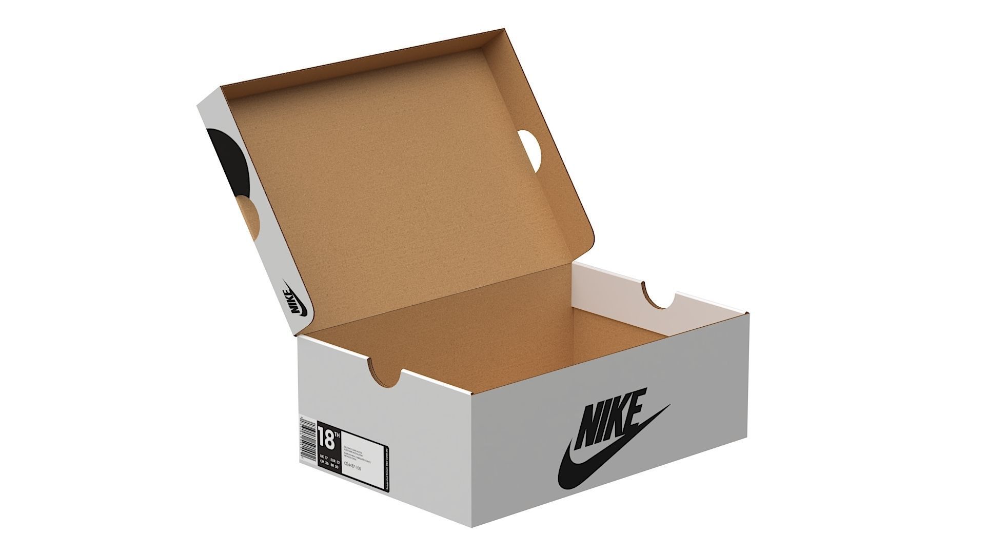 Nike Shoe Box PBR 07 Low-poly 3D model_1