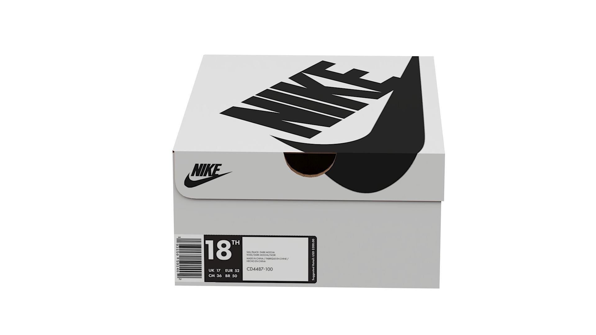 Nike Shoe Box PBR 07 Low-poly 3D model_8