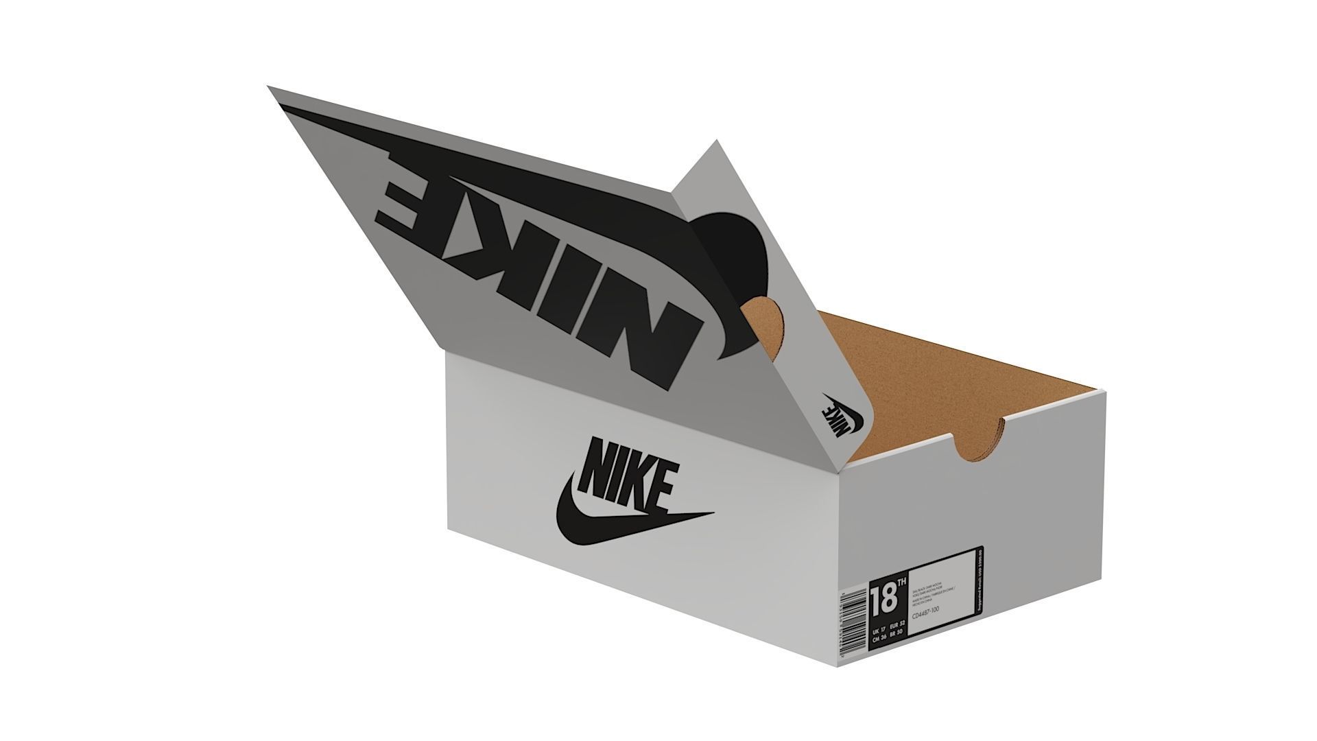 Nike Shoe Box PBR 07 Low-poly 3D model_3