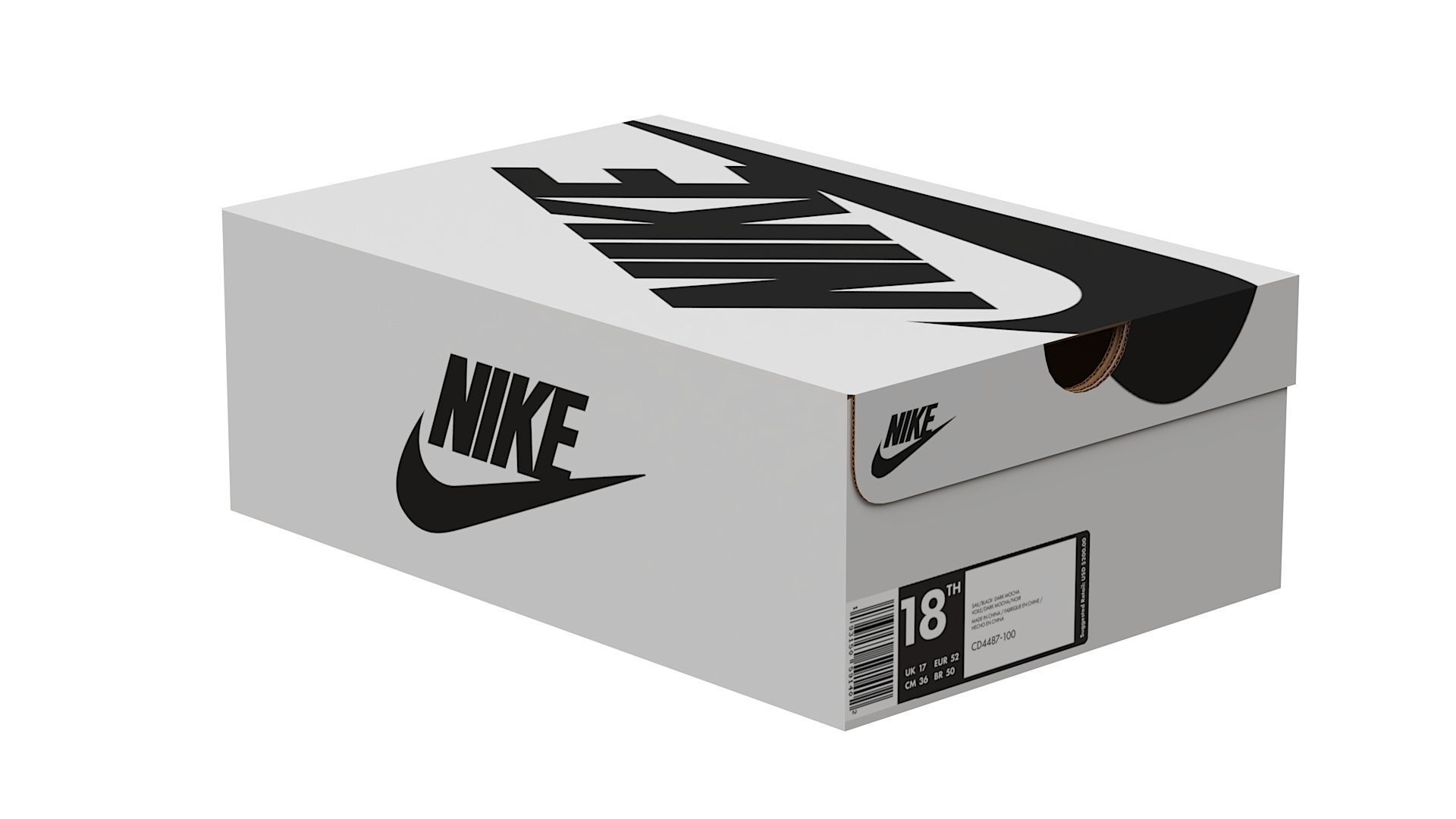 Nike Shoe Box PBR 07 Low-poly 3D model_9
