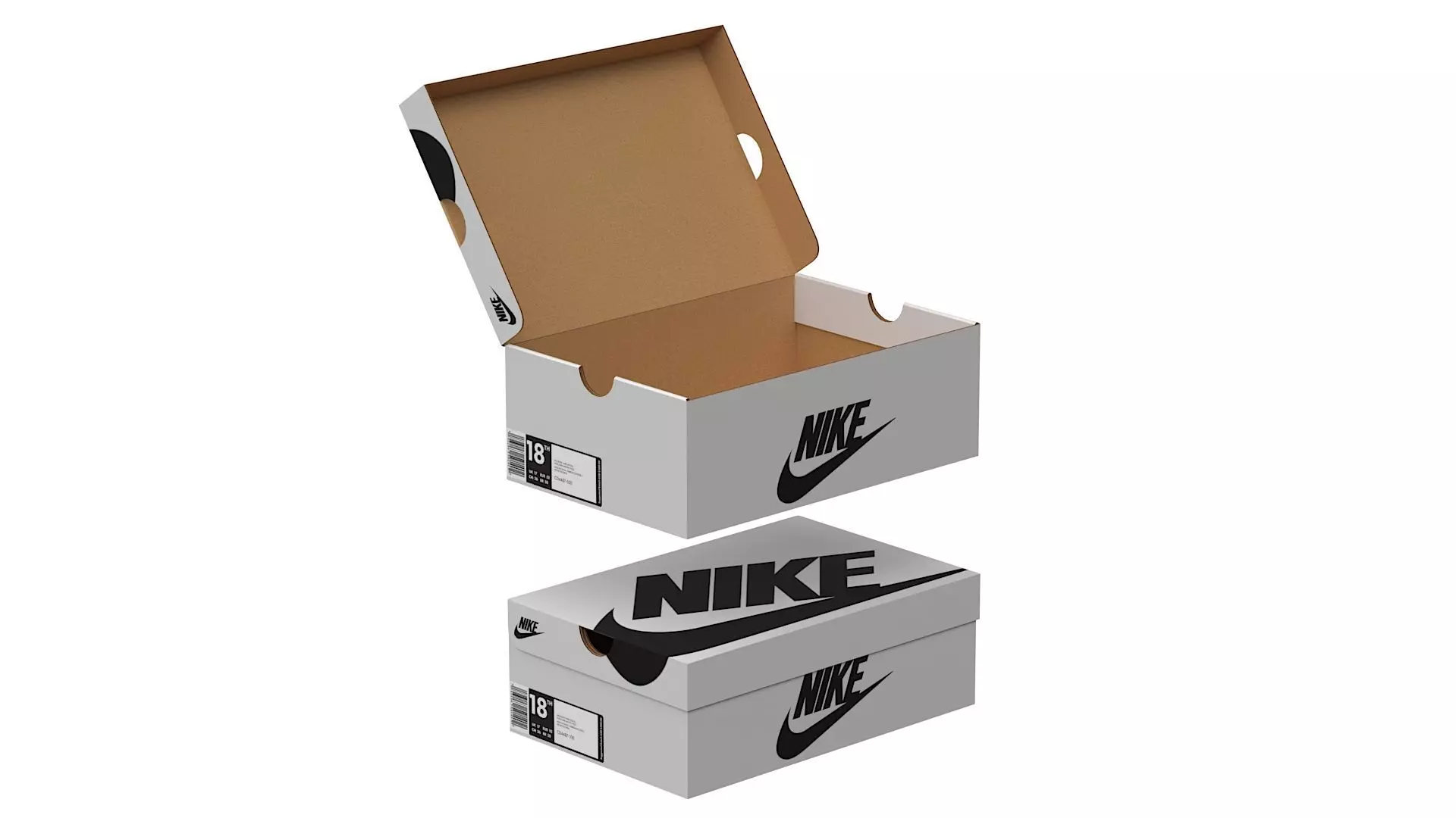 Nike Shoe Box PBR 07 Low-poly 3D model_0