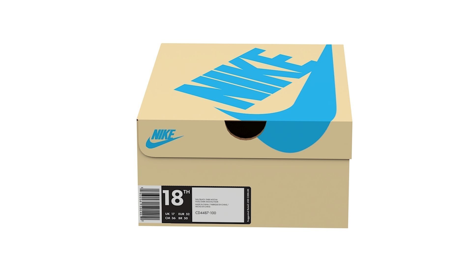 Nike Shoe Box PBR 08 Low-poly 3D model_8