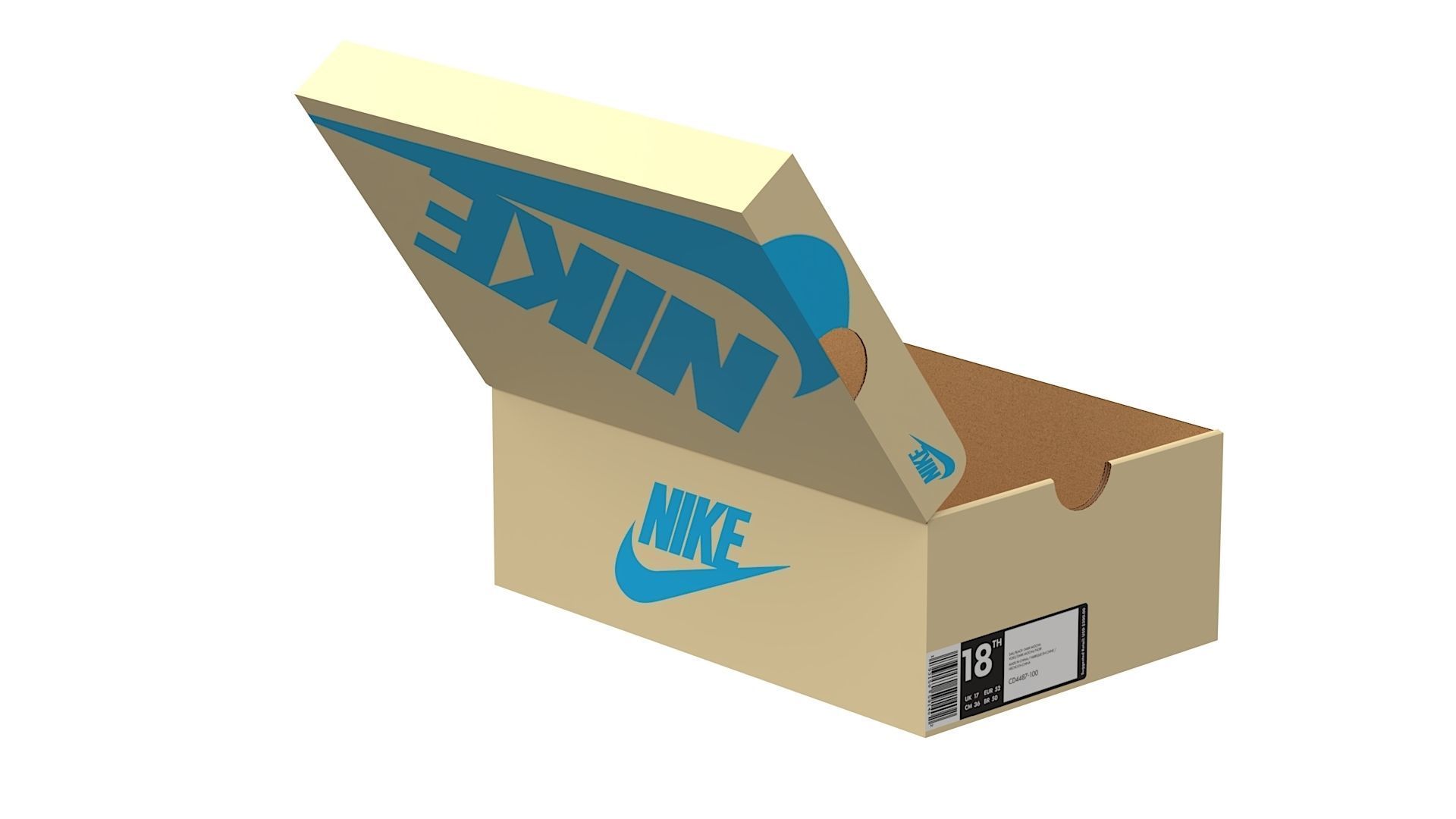 Nike Shoe Box PBR 08 Low-poly 3D model_3