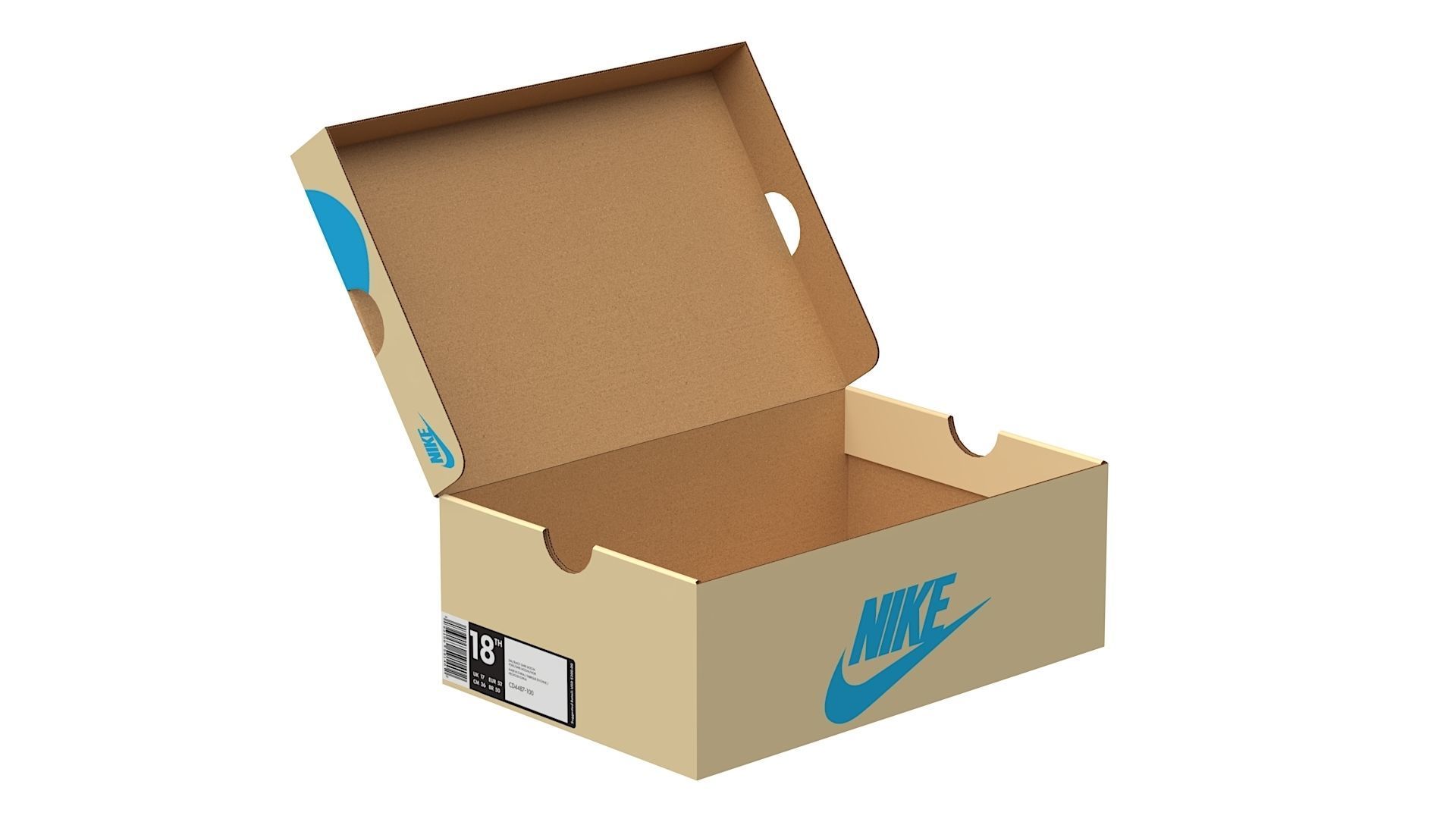Nike Shoe Box PBR 08 Low-poly 3D model_1